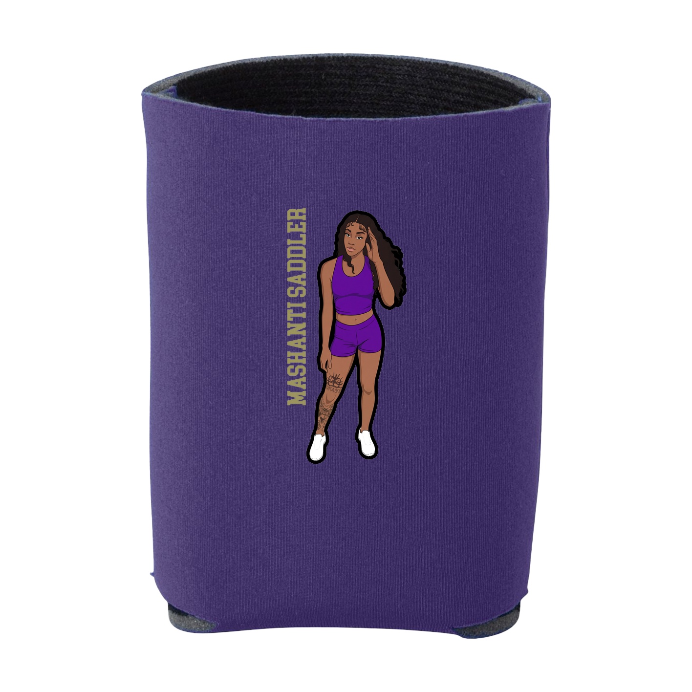 Can Holder — Name Vertical in Purple