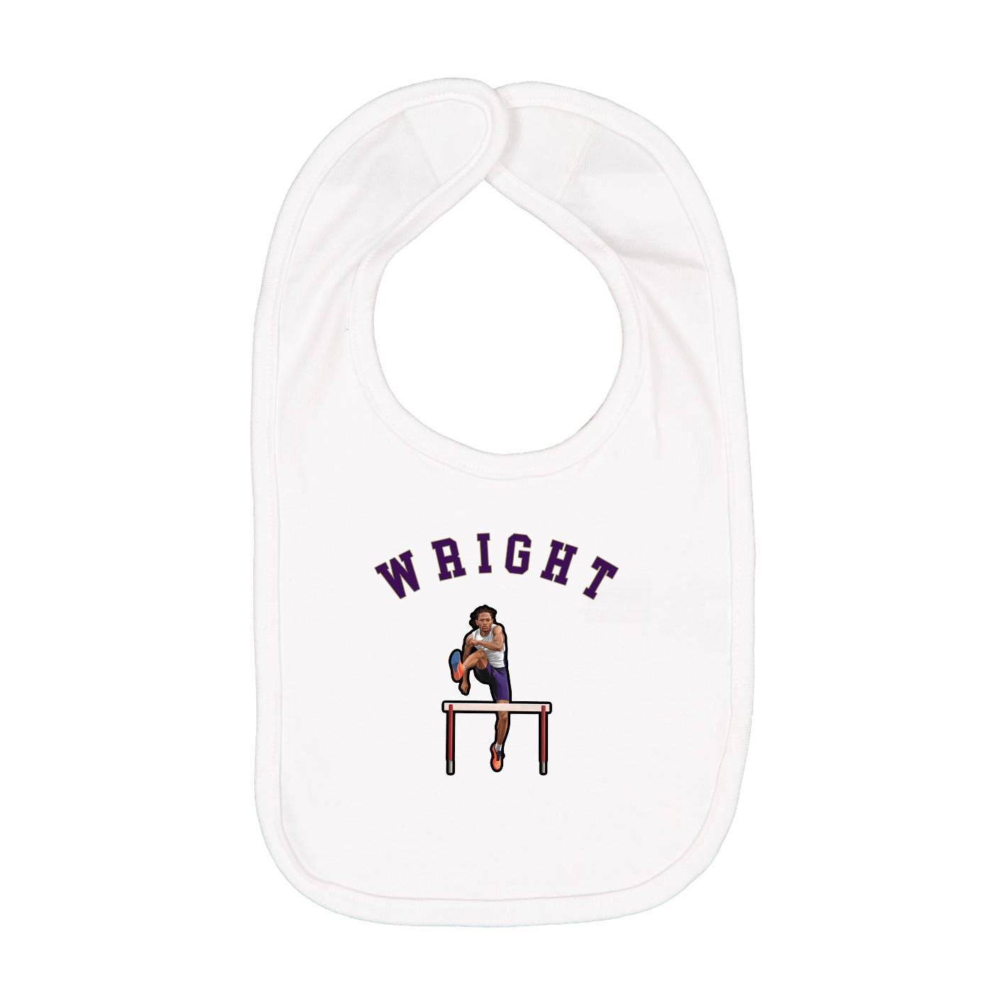 Infant Bib — Shirsey Arch in White