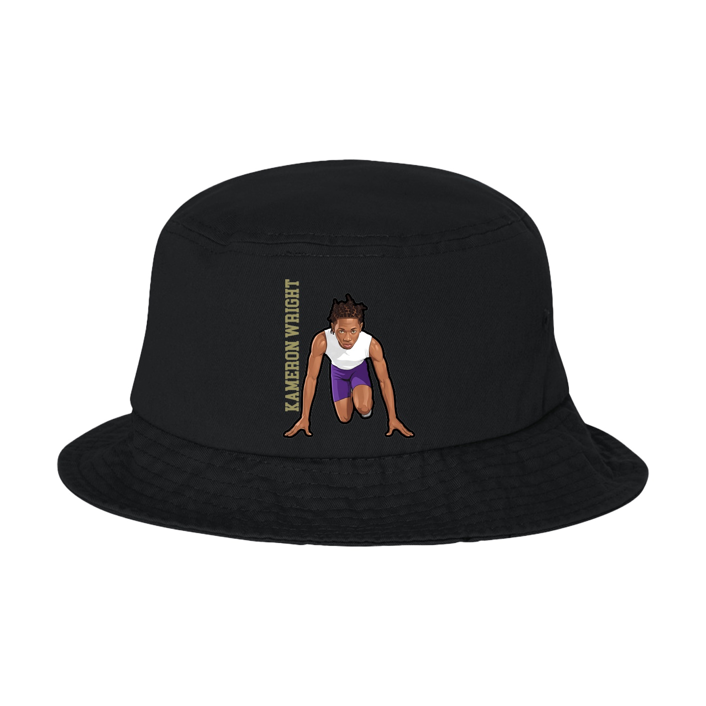 Bucket Cap — Name Vertical in Black