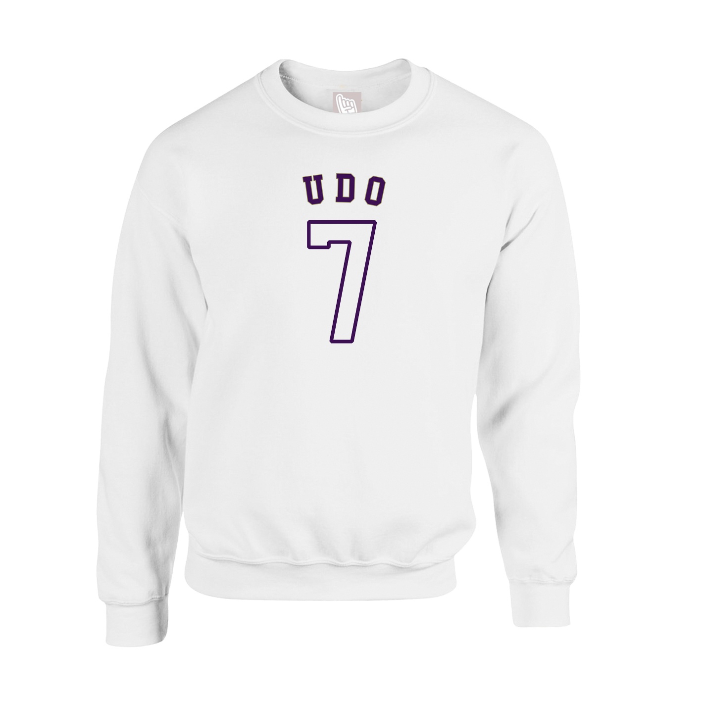 Fleece Crew — Shirsey Arch in White