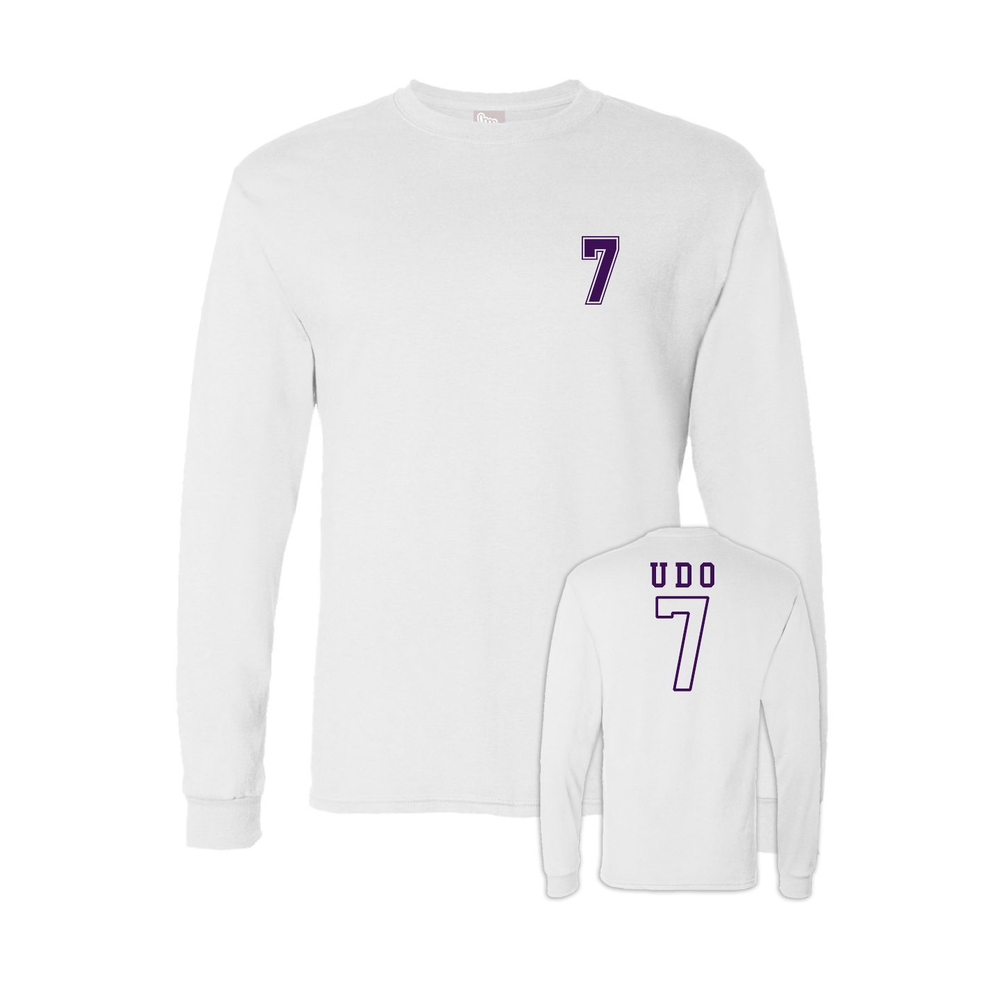 Long Sleeve Tee — Chest Back in White