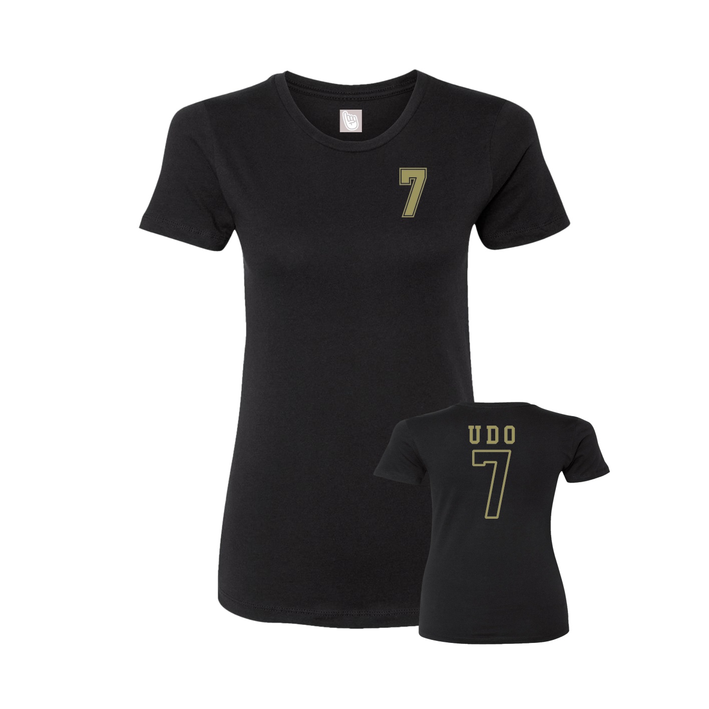 Fitted Women's Tee — Chest Back in Black