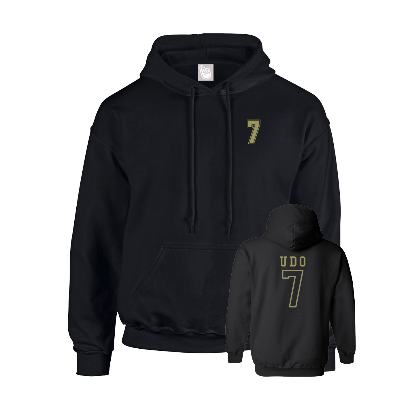Youth Hoodie — Chest Back in Black