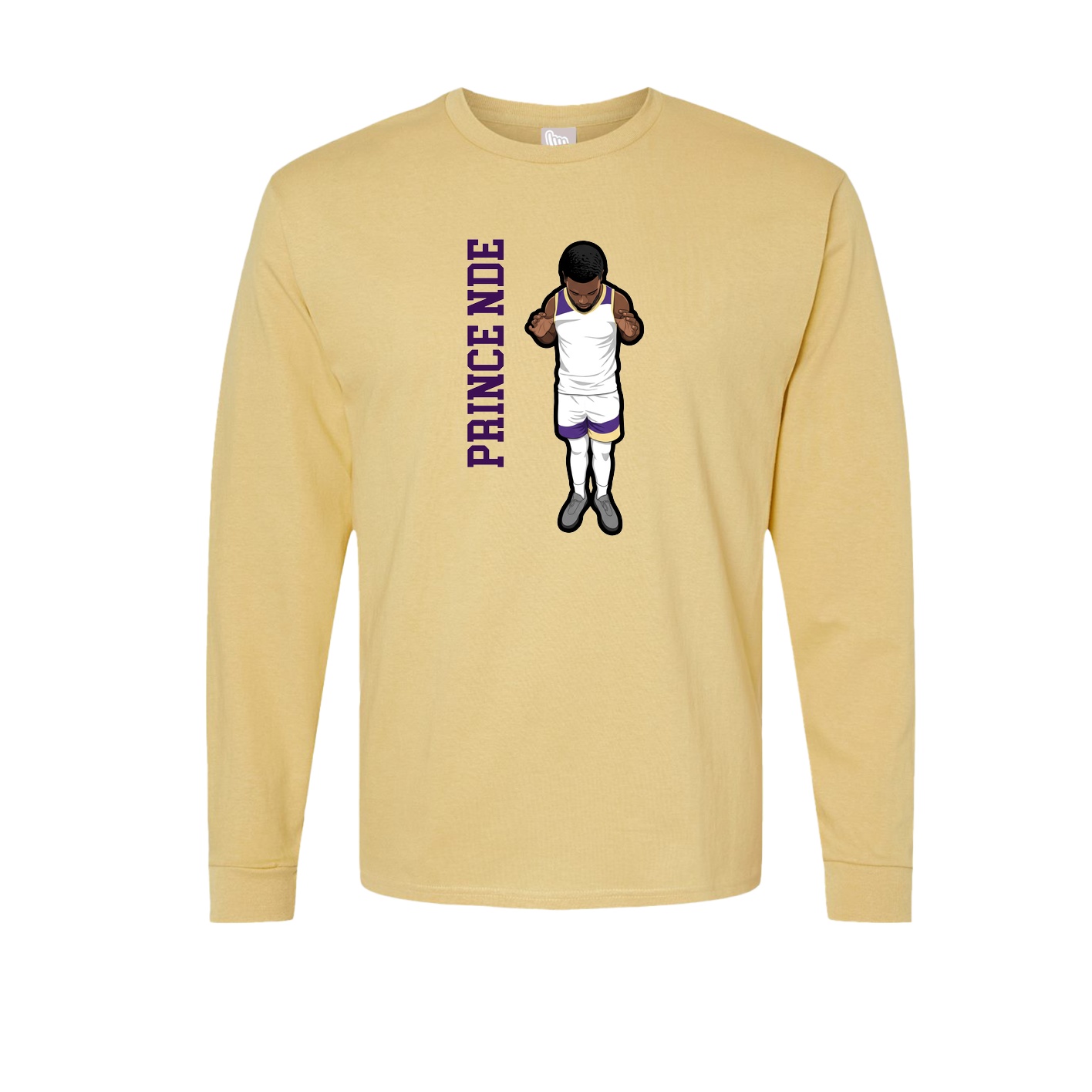 Long Sleeve Tee — Name Vertical in Vegas Gold