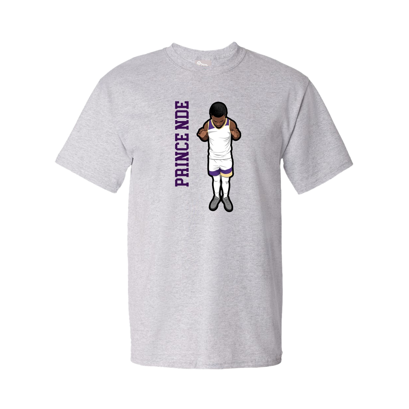Youth Tee — Name Vertical in Grey