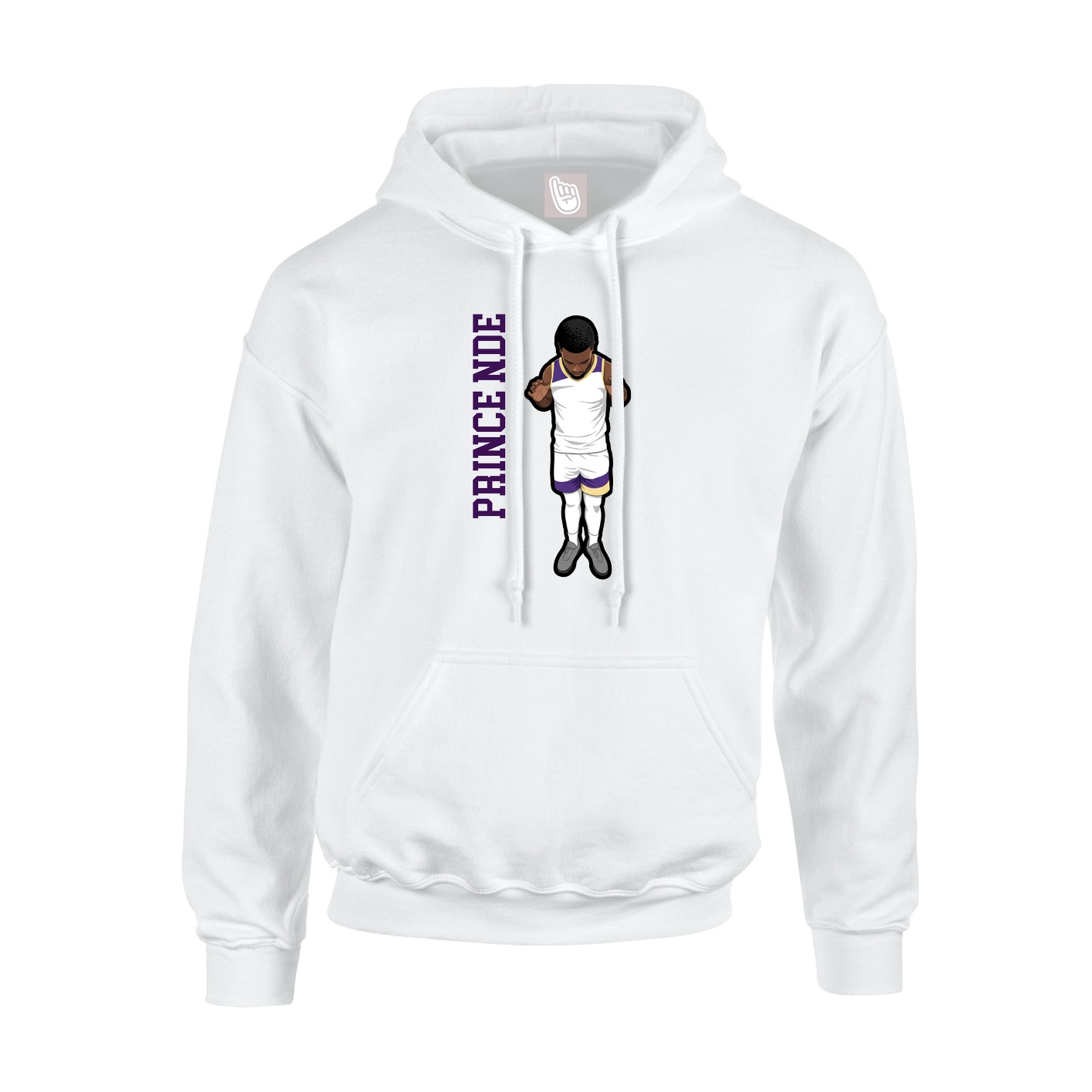Hoodie — Name Vertical in White