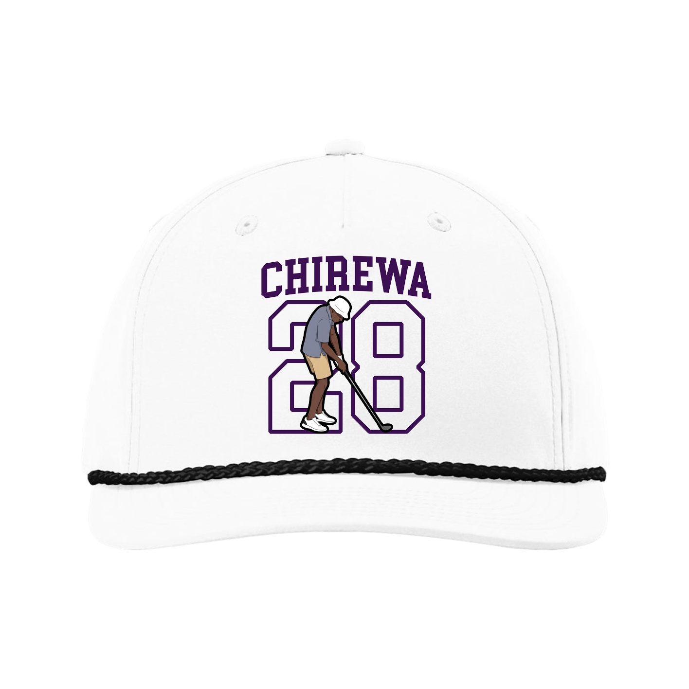 Five-Panel Classic Rope Cap — Shirsey in White