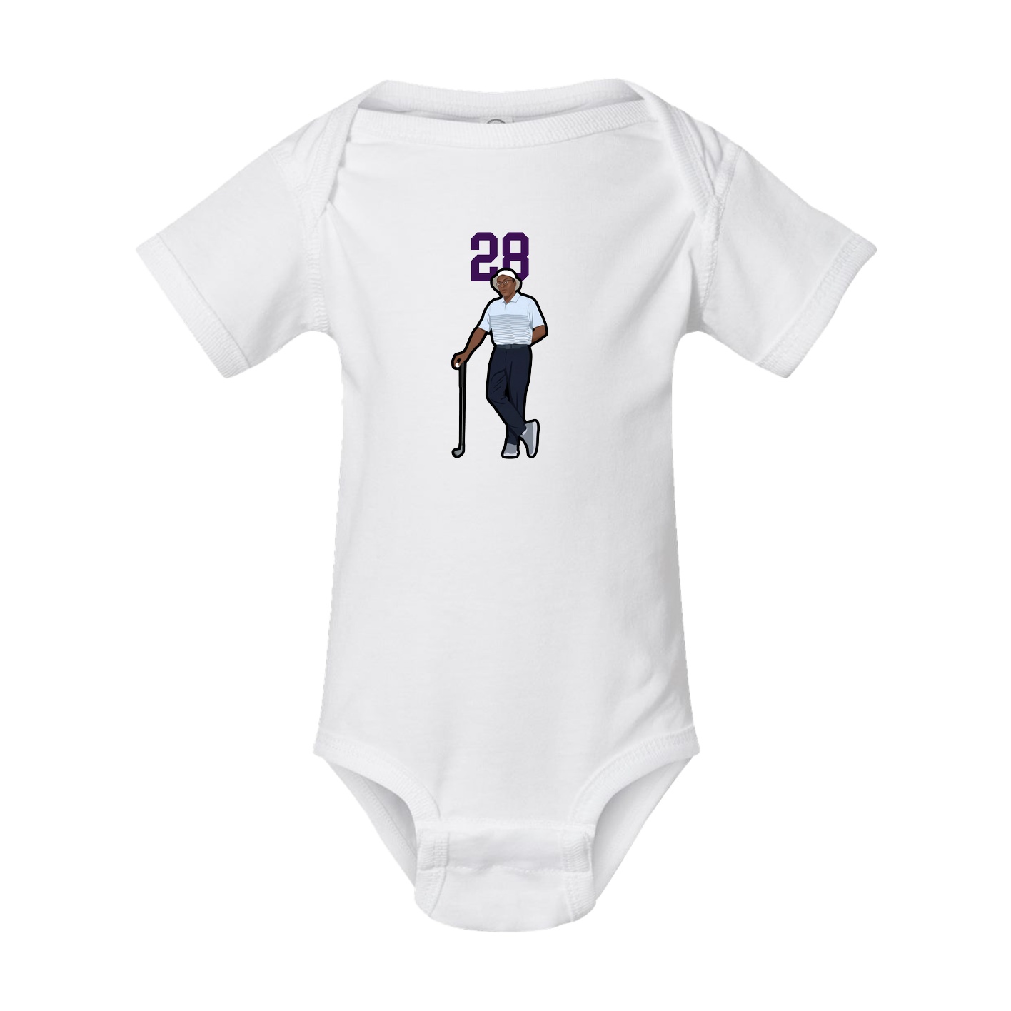 Baby Onesie — Number Top in White