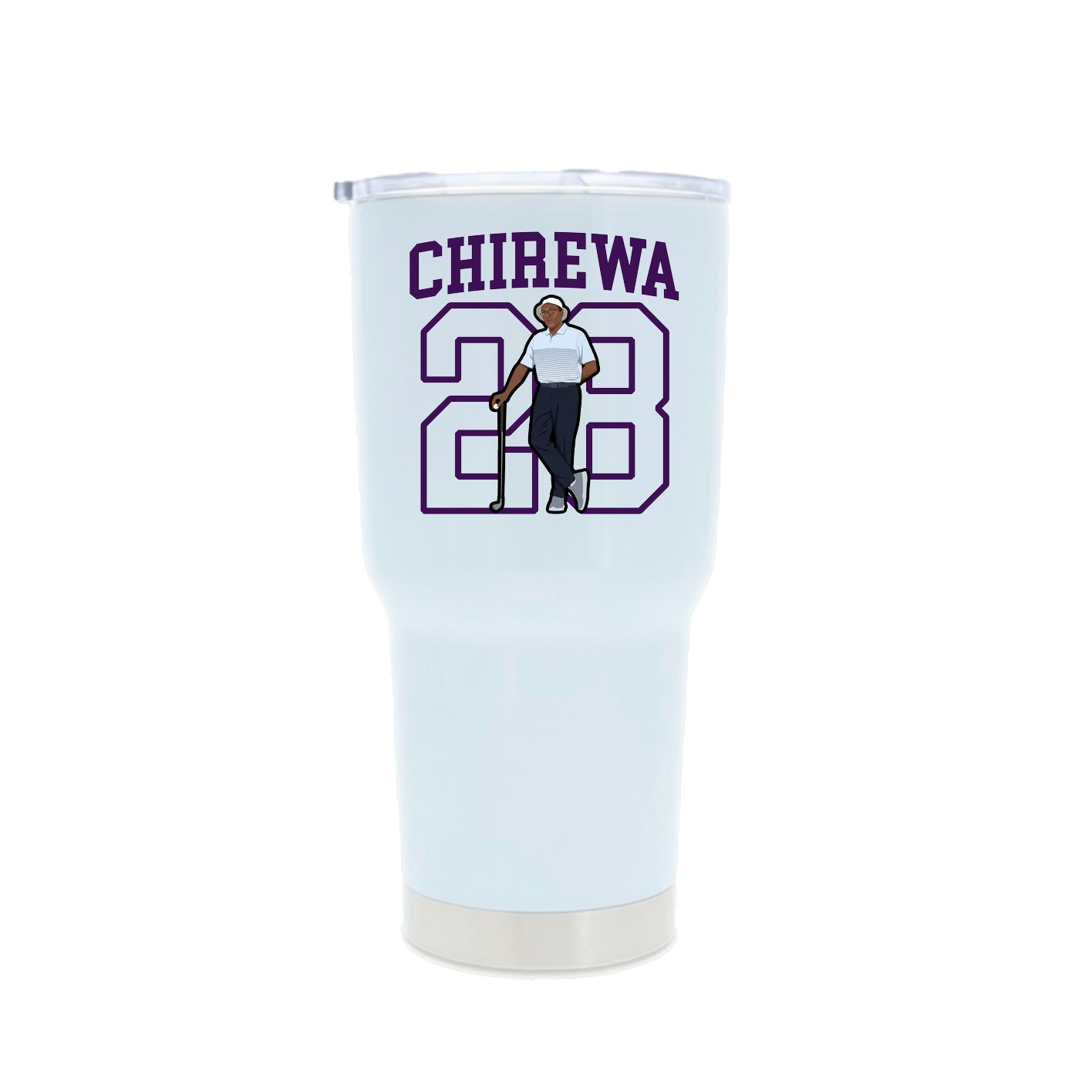 30oz Stainless Steel Tumbler — Shirsey in White