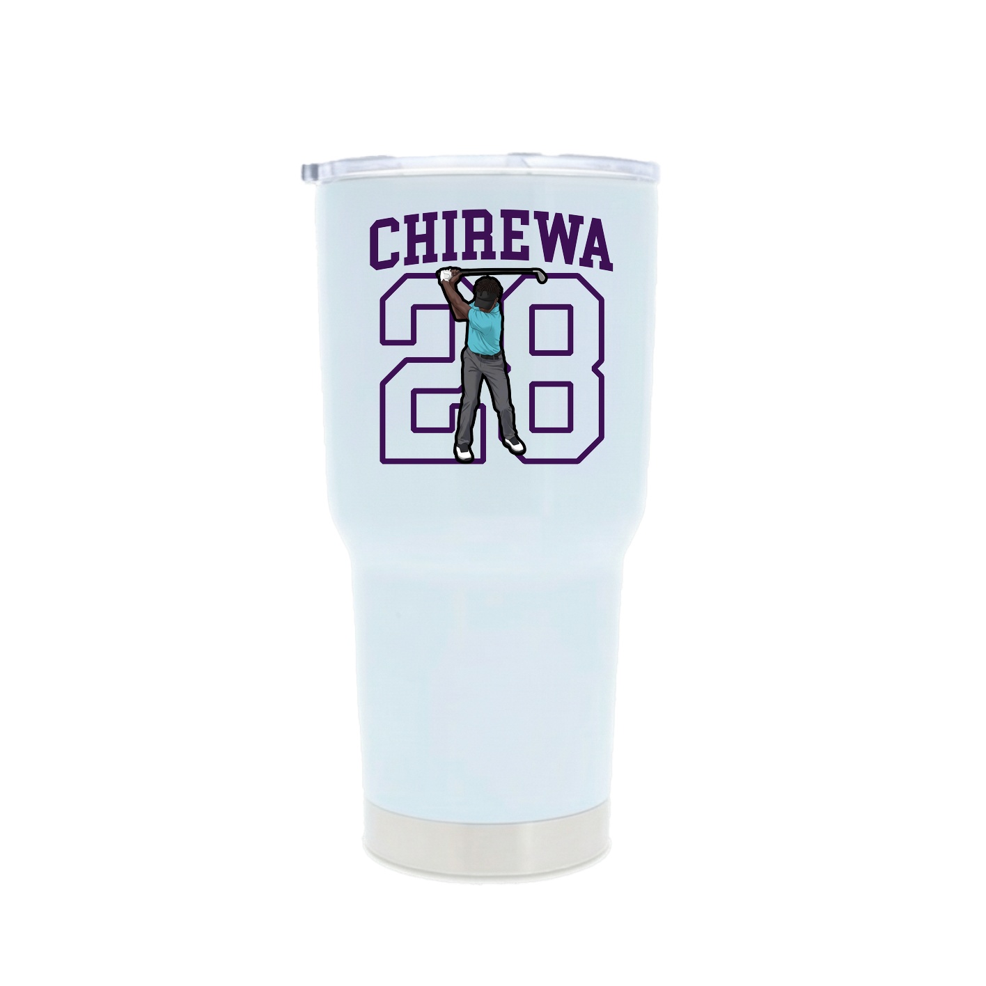 30oz Stainless Steel Tumbler — Shirsey in White
