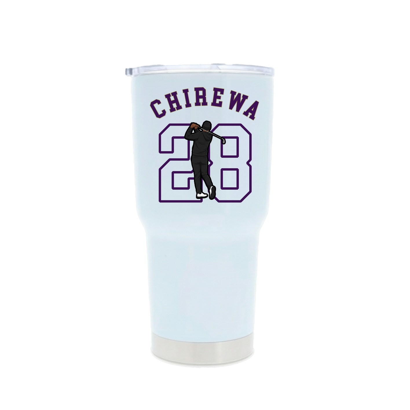 30oz Stainless Steel Tumbler — Shirsey Arch in White