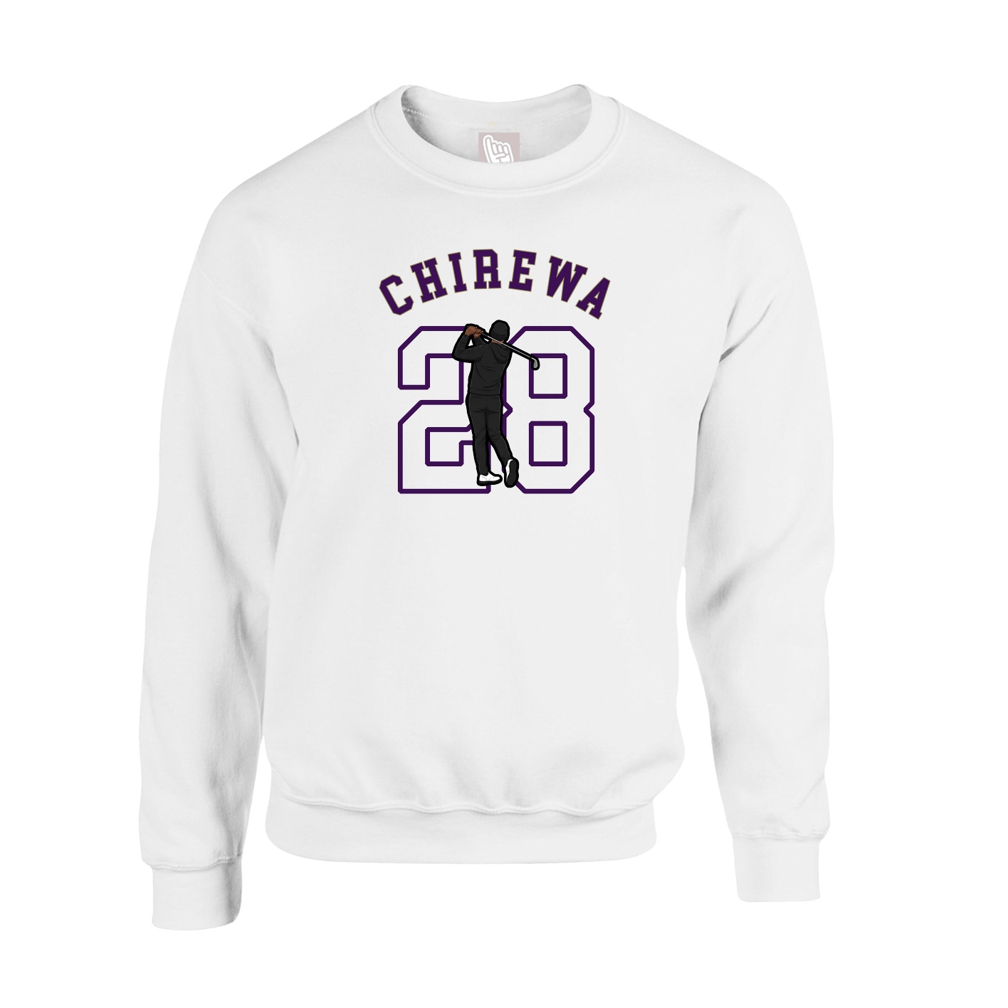 Fleece Crew — Shirsey Arch in White