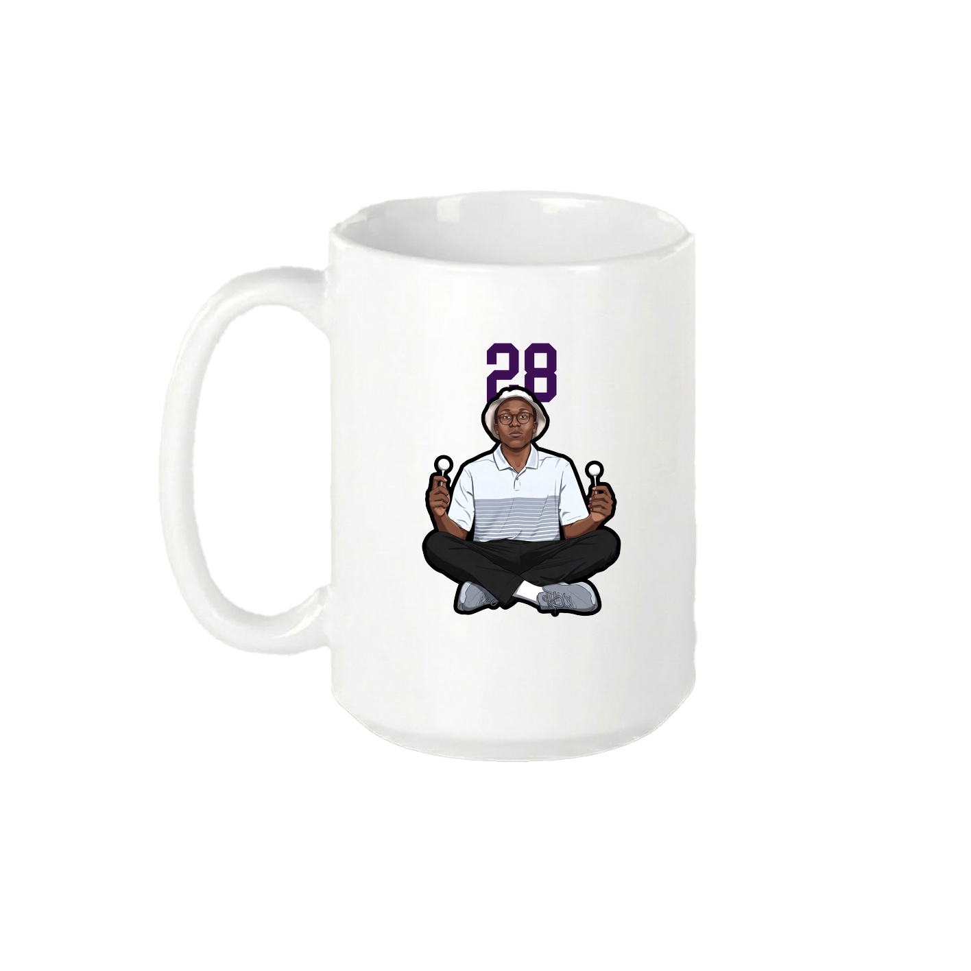 15oz Coffee Mug — Number Top in White