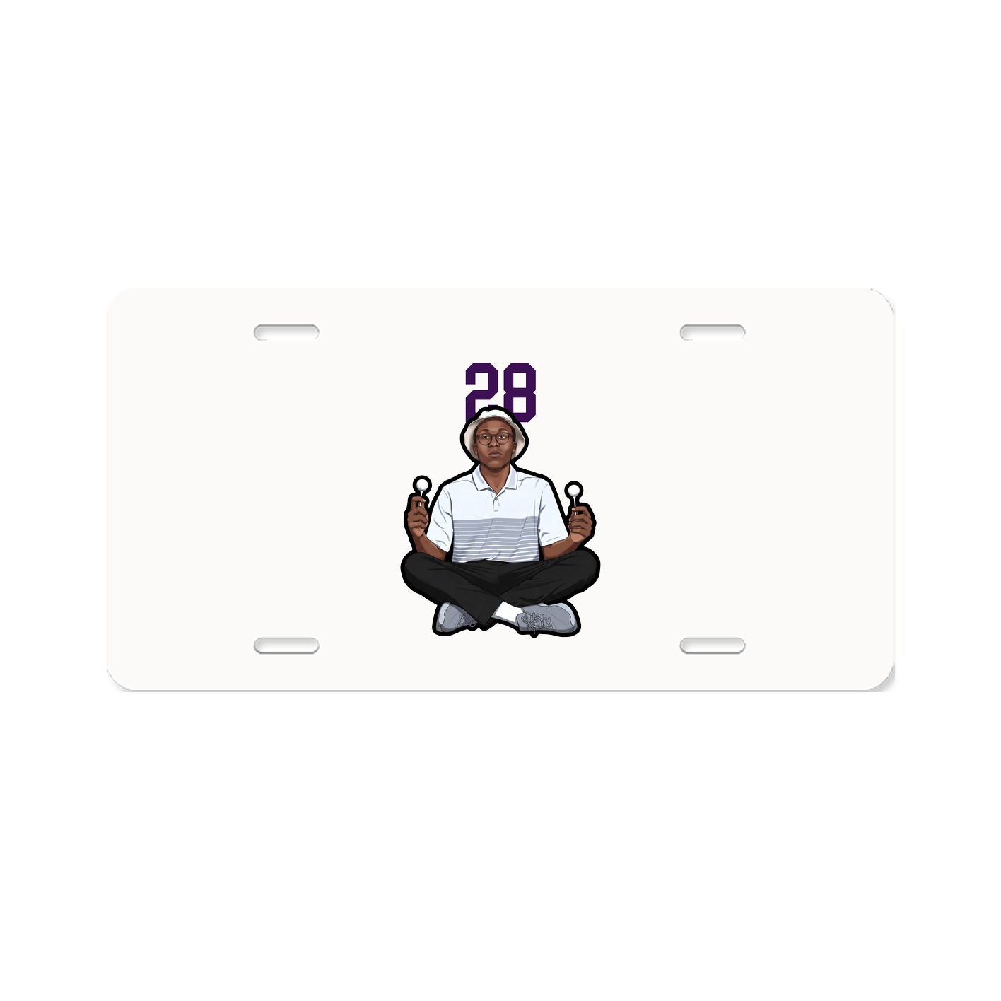 License Plate — Number Top in Classic