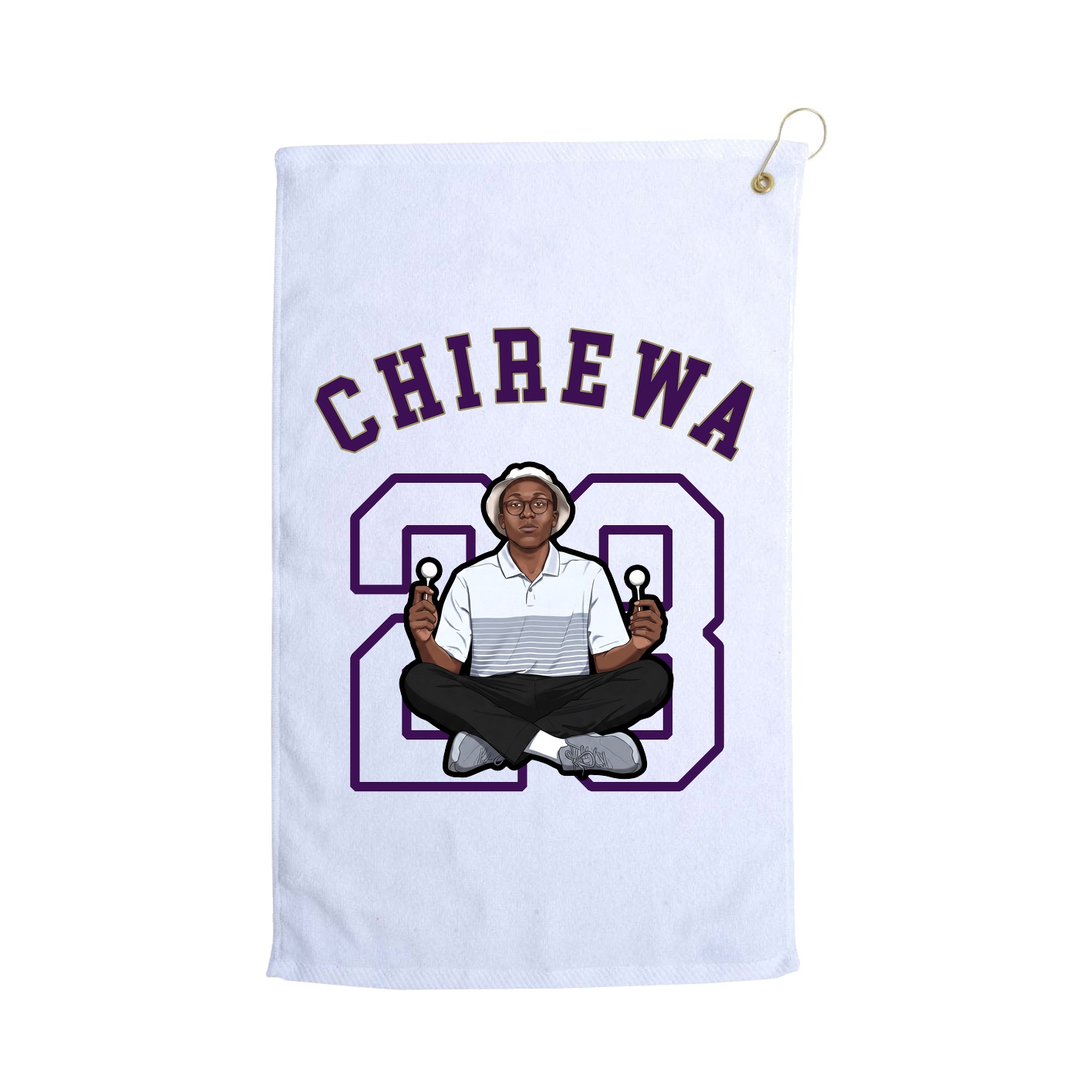 Golf Towel — Shirsey Arch in White