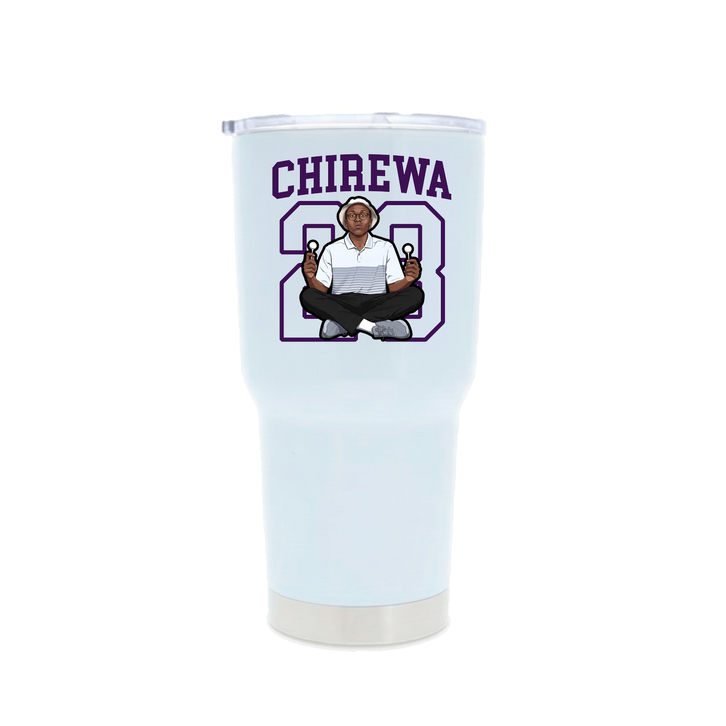 30oz Stainless Steel Tumbler — Shirsey in White