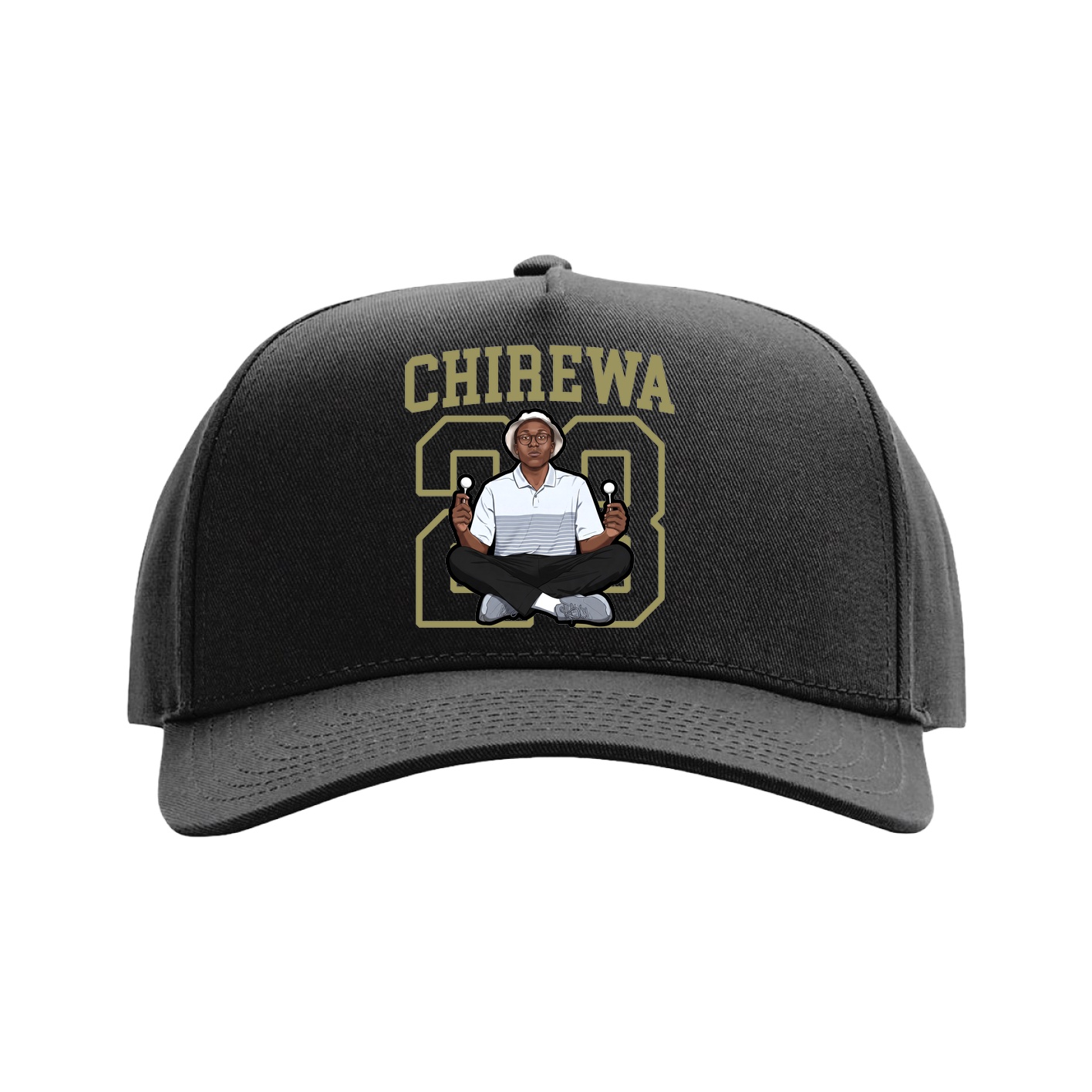 Full Fabric Five-Panel Champ Cap — Shirsey in Black