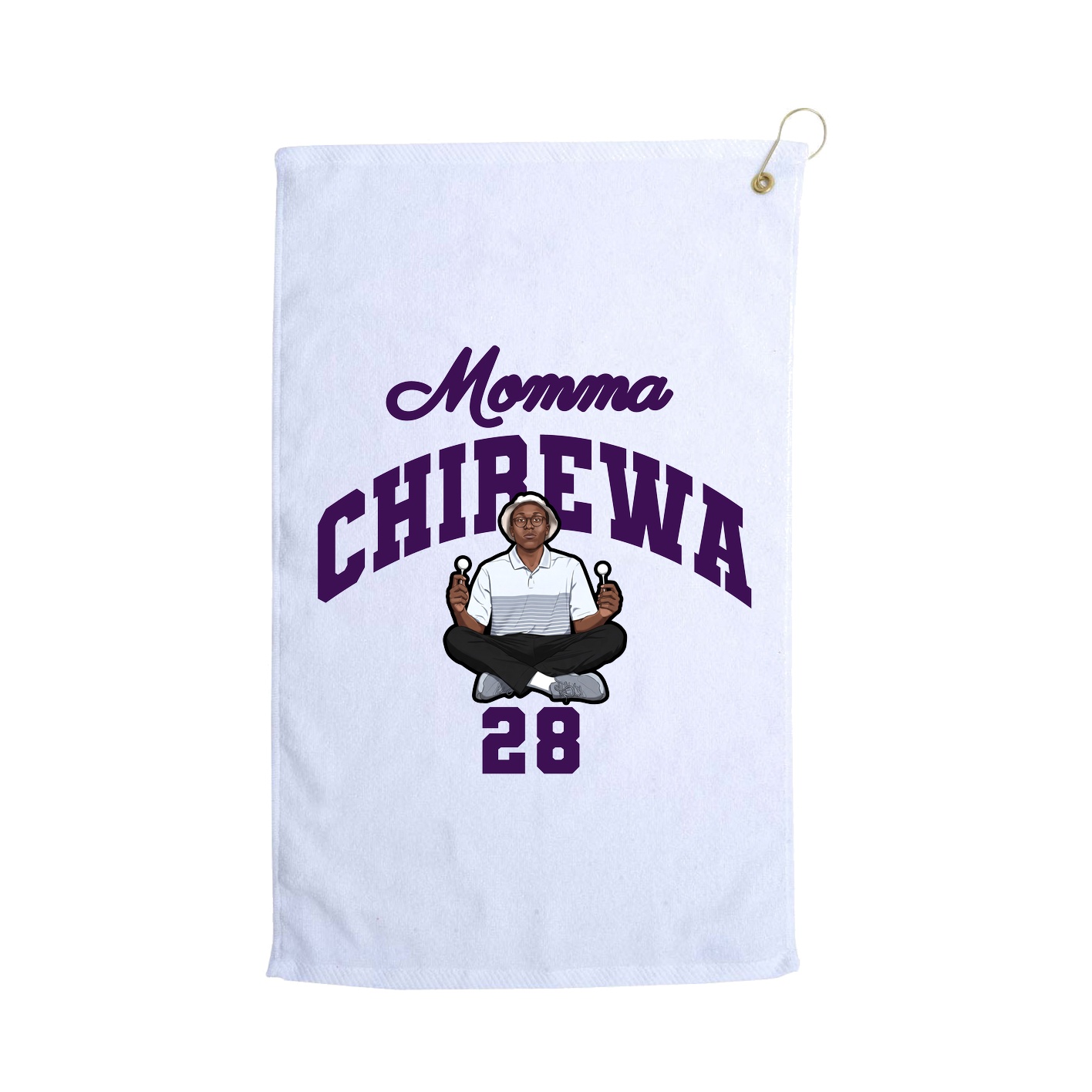 Golf Towel — Mothers Day Arch in White