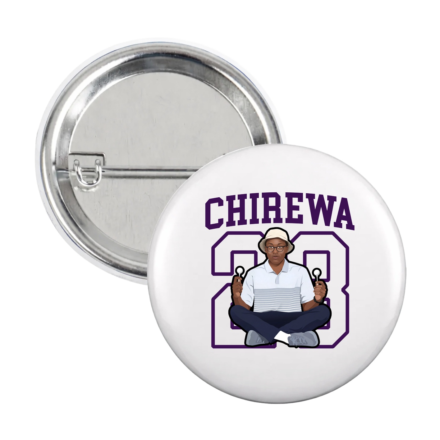 Game Day Button — Shirsey in White
