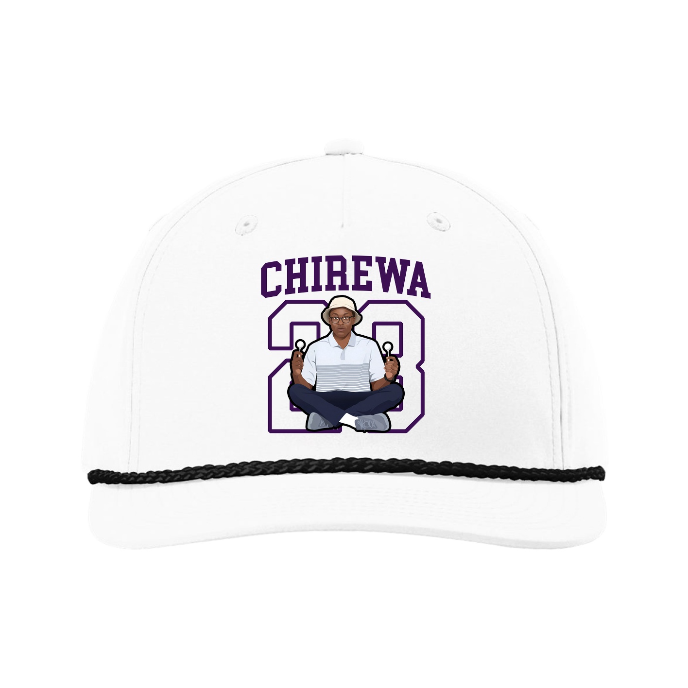 Five-Panel Classic Rope Cap — Shirsey in White
