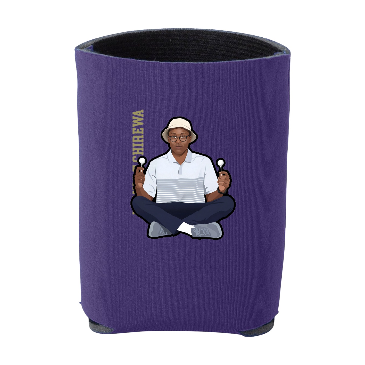 Can Holder — Name Vertical in Purple