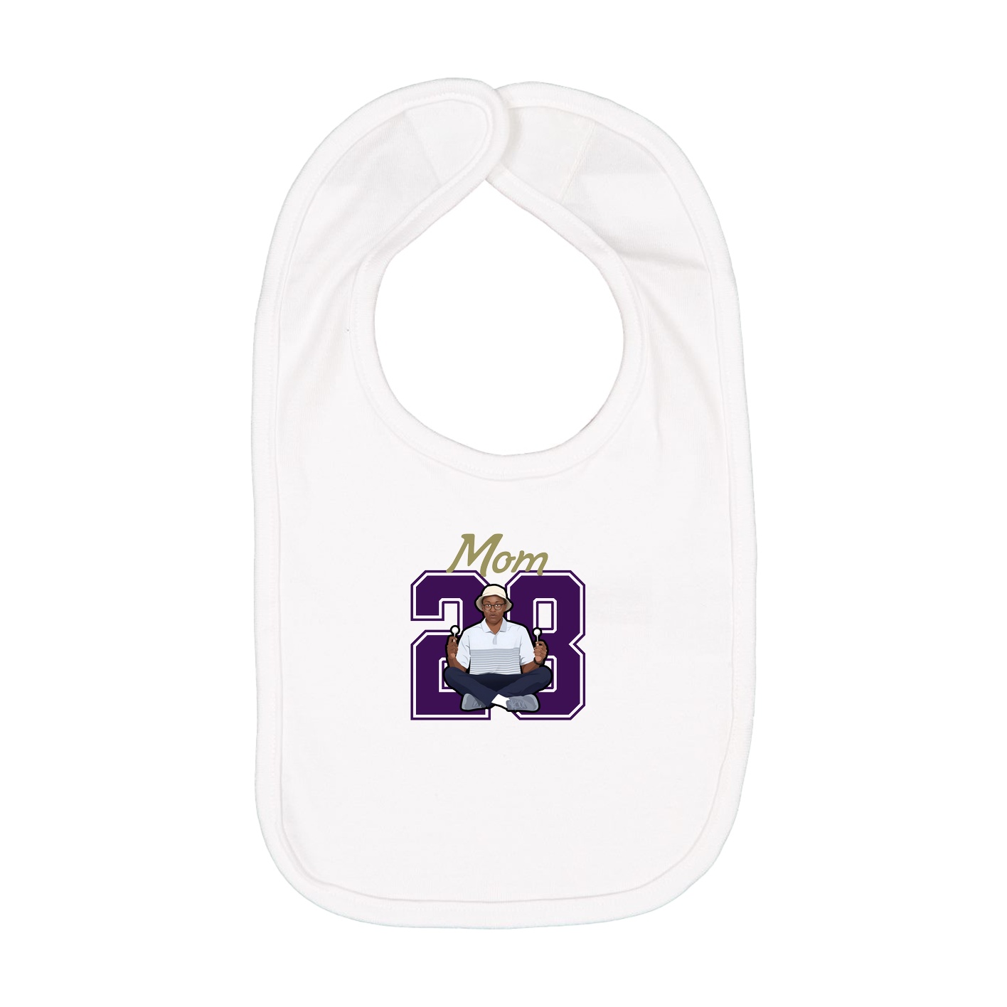 Infant Bib — Mothers Day Shirsey in White