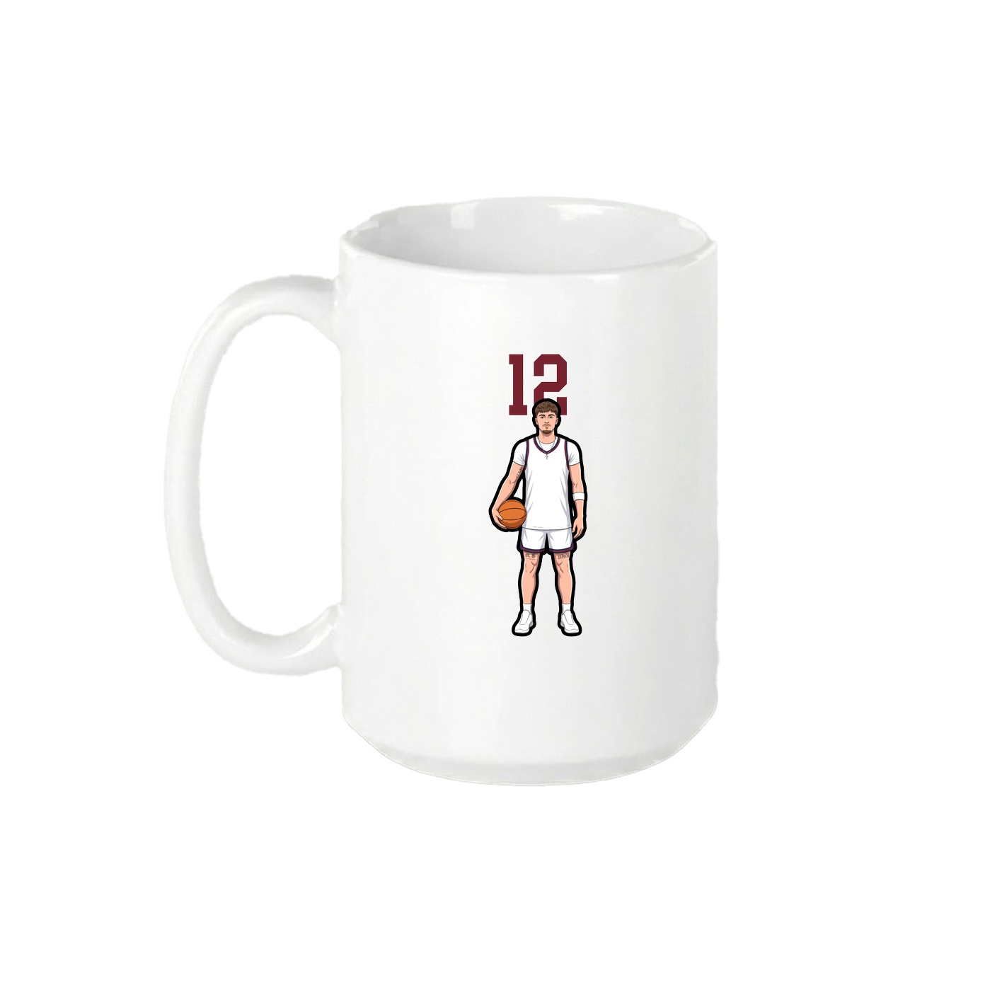 15oz Coffee Mug — Number Top in White