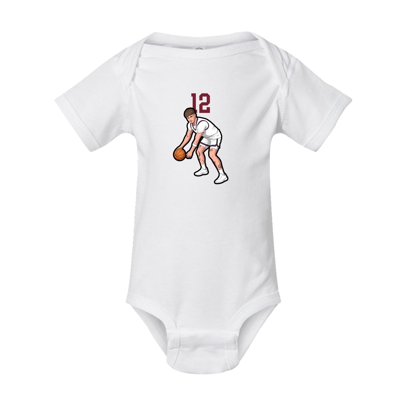 Baby Onesie — Number Top in White