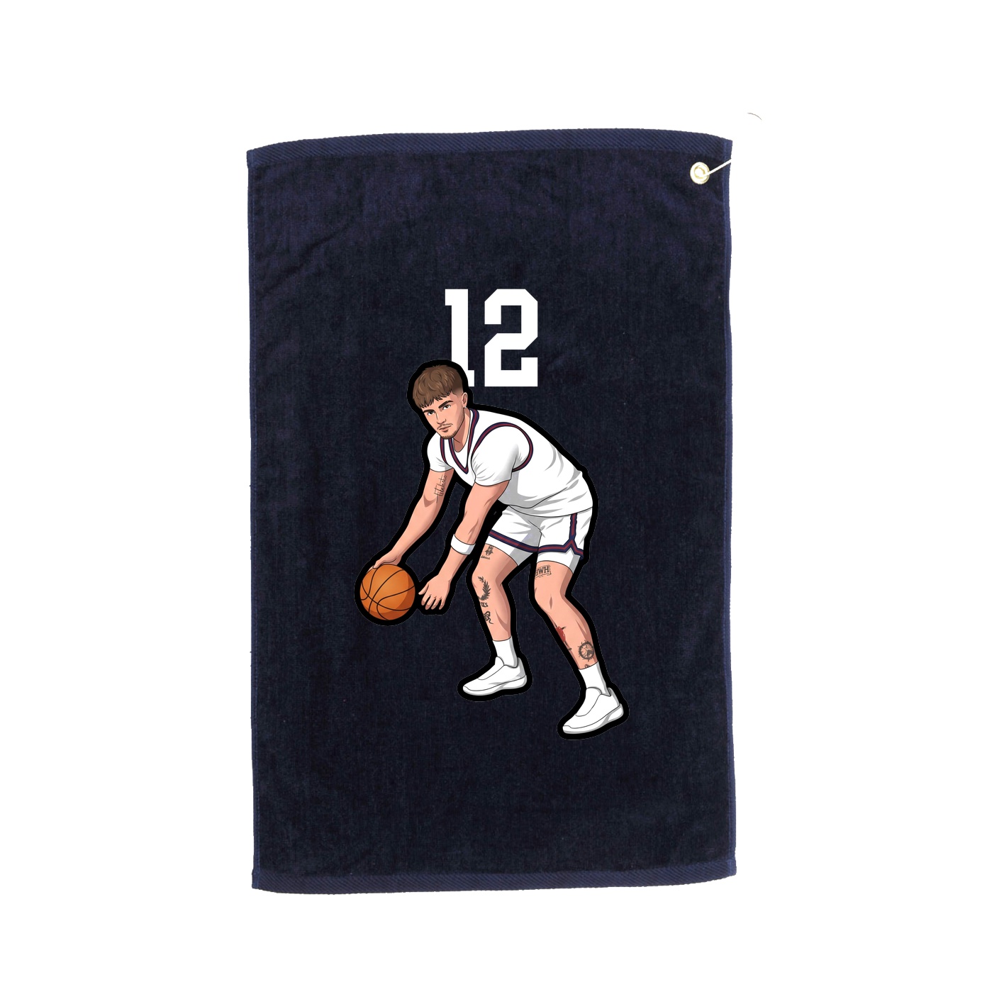 Golf Towel — Number Top in Navy