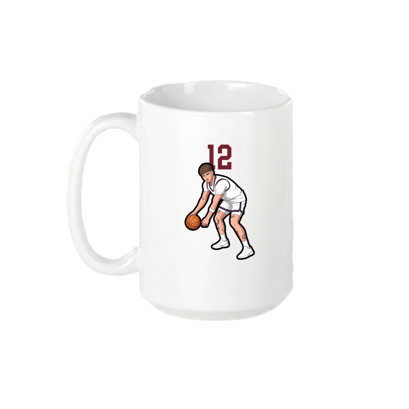 15oz Coffee Mug — Number Top in White