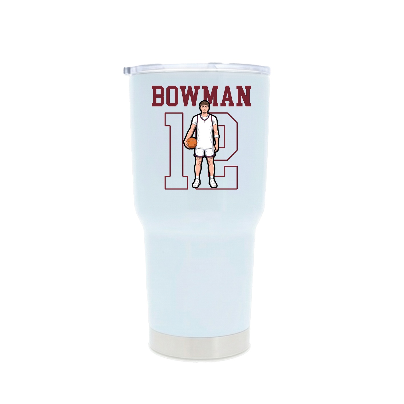 30oz Stainless Steel Tumbler — Shirsey in White