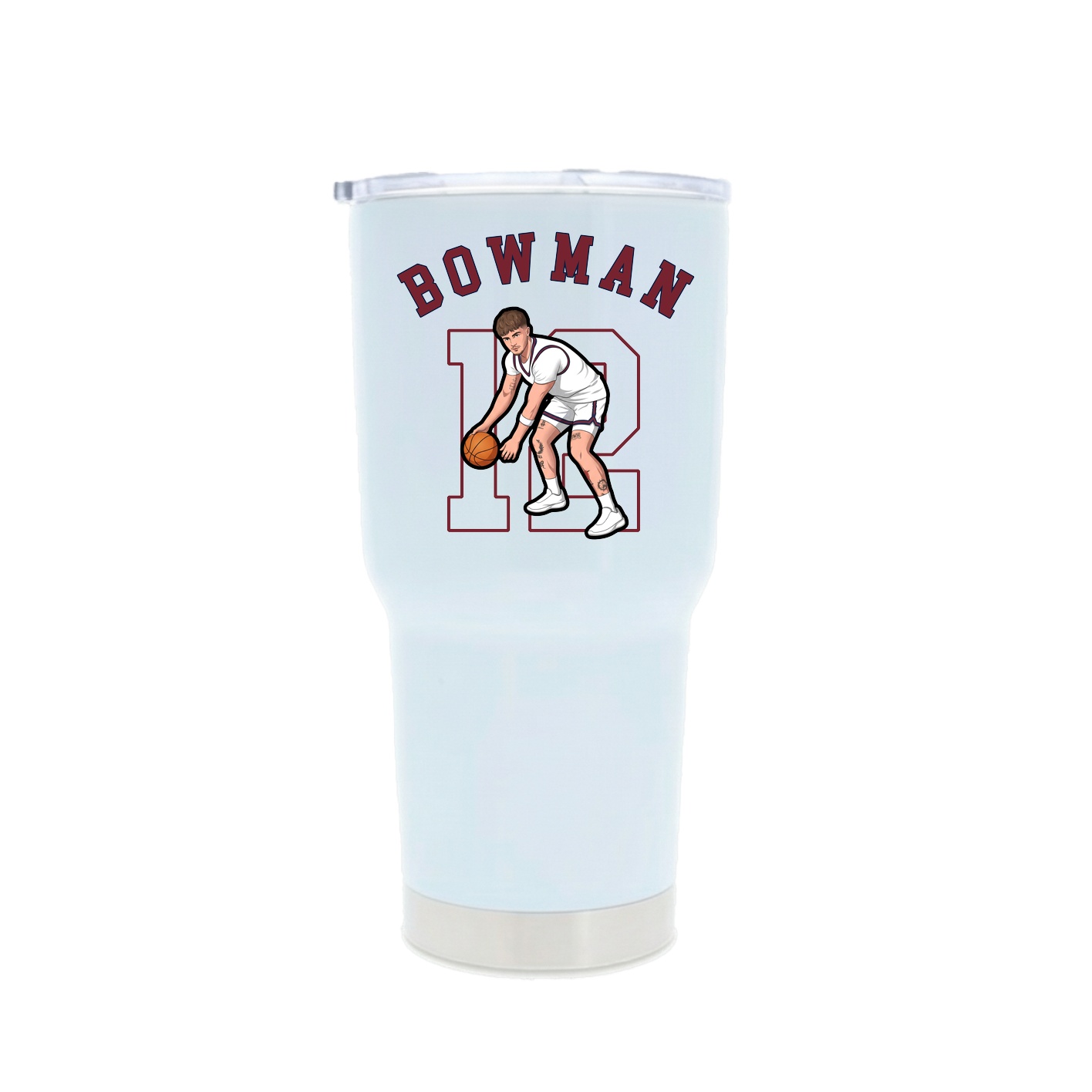 30oz Stainless Steel Tumbler — Shirsey Arch in White