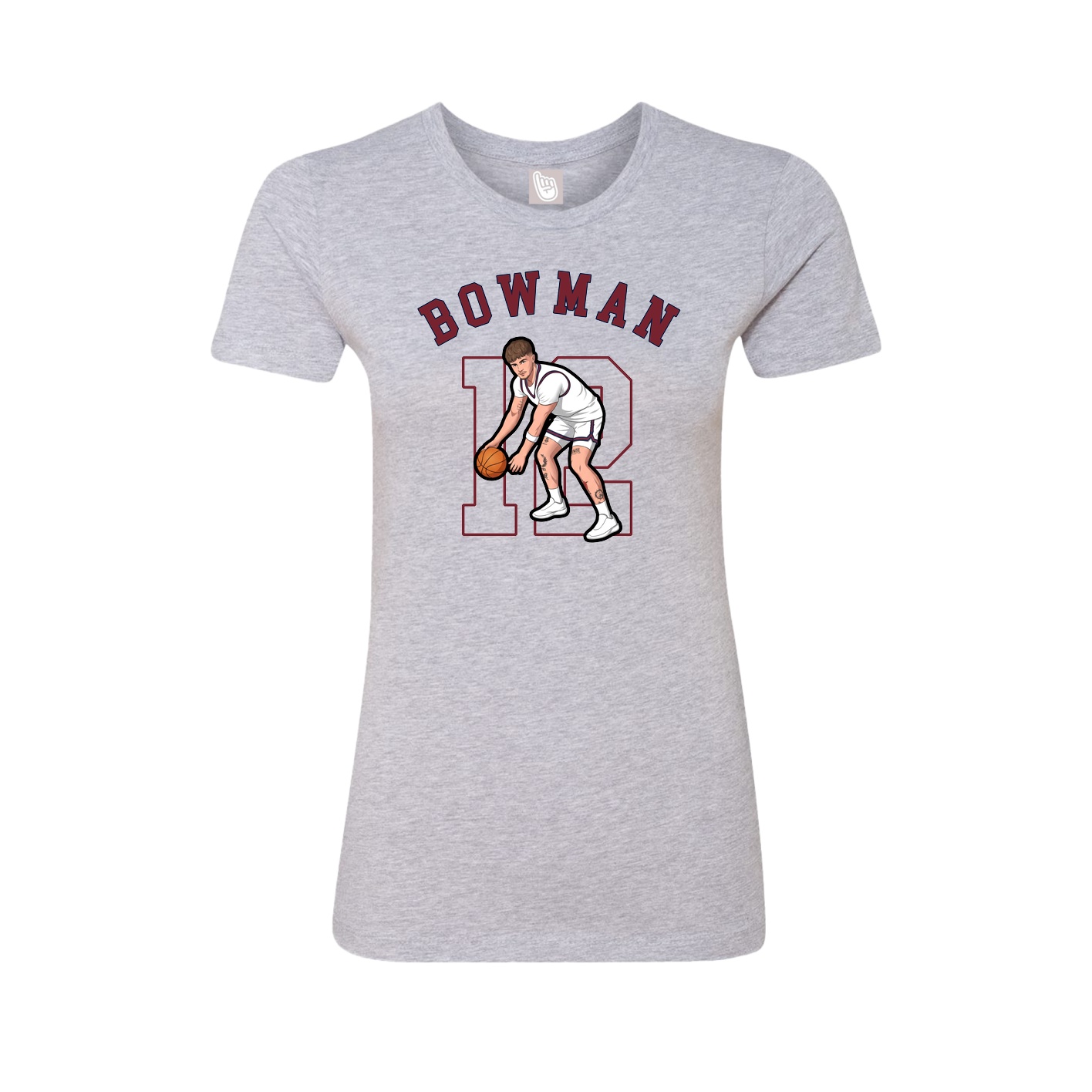Fitted Women's Tee — Shirsey Arch in Grey