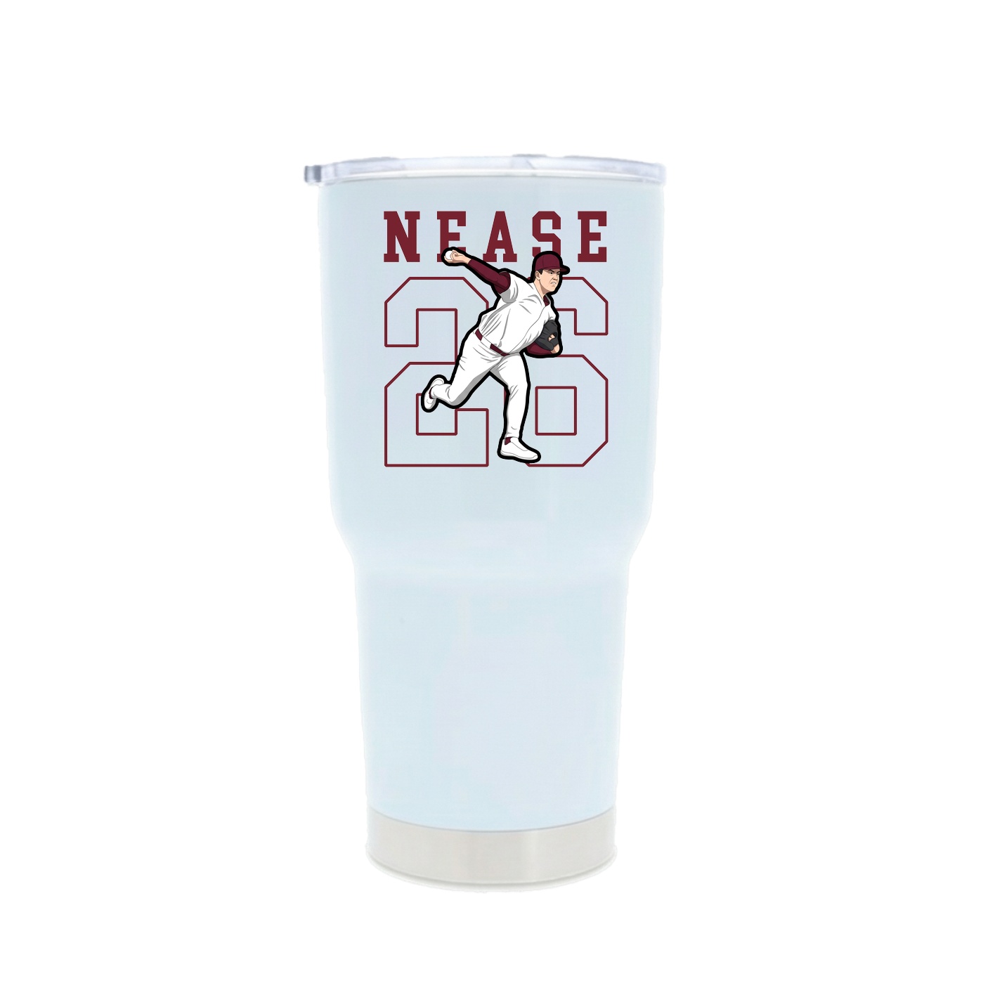 30oz Stainless Steel Tumbler — Shirsey in White