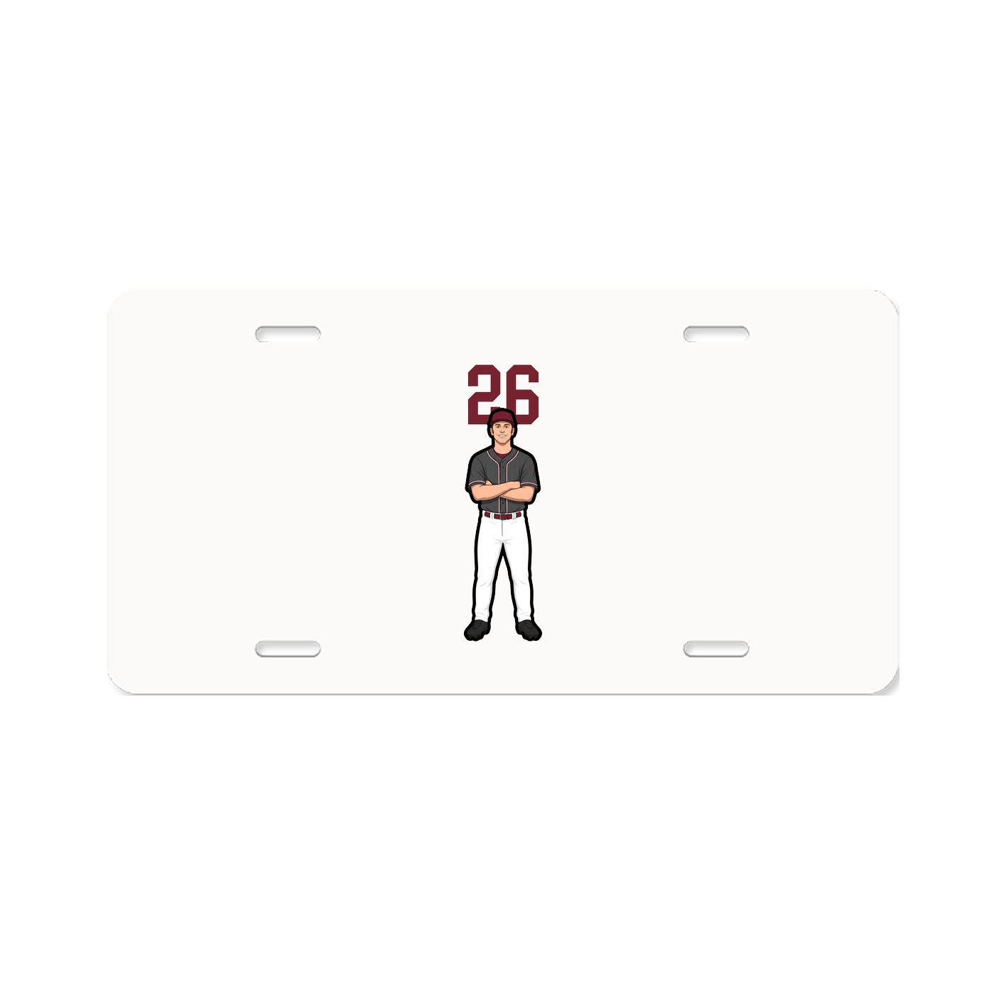 License Plate — Number Top in Classic
