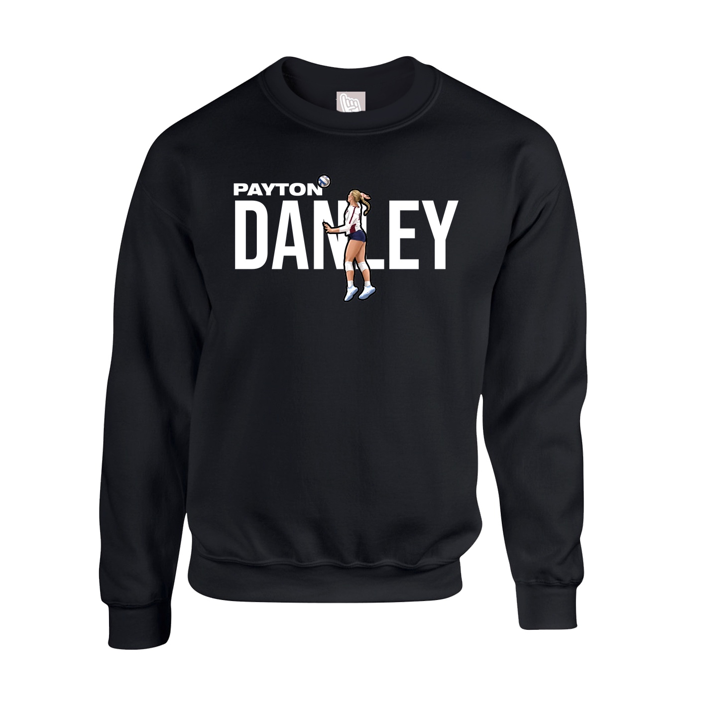 Fleece Crew — Player Name in Black