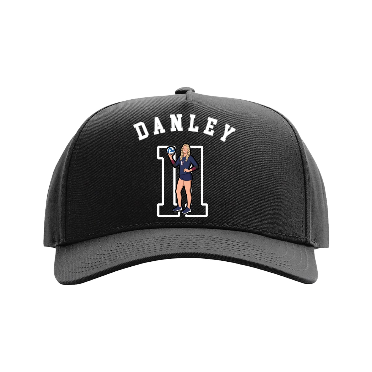 Full Fabric Five-Panel Champ Cap — Shirsey Arch in Black