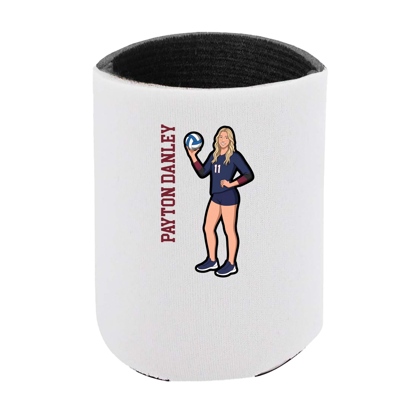 Can Holder — Name Vertical in White