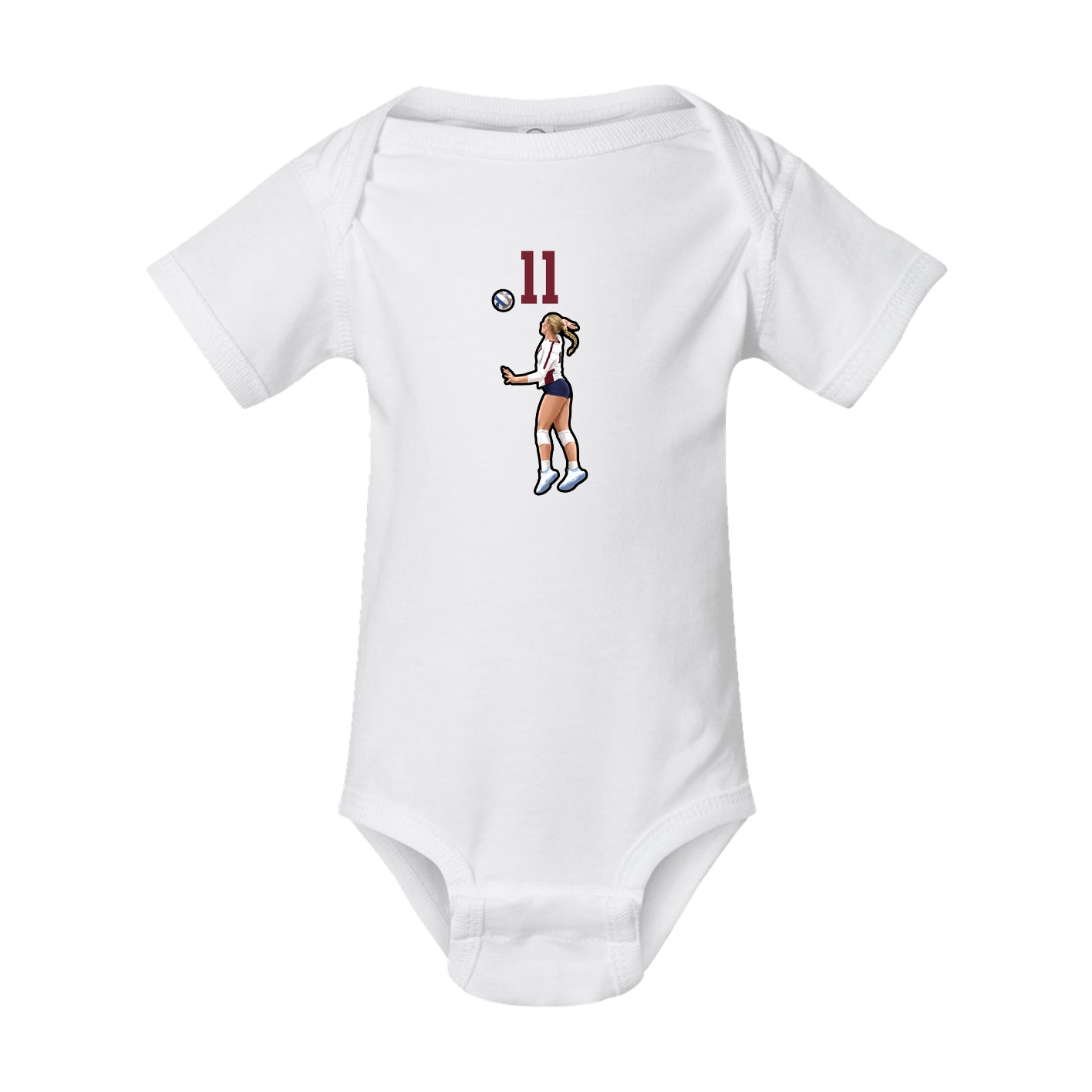 Baby Onesie — Number Top in White