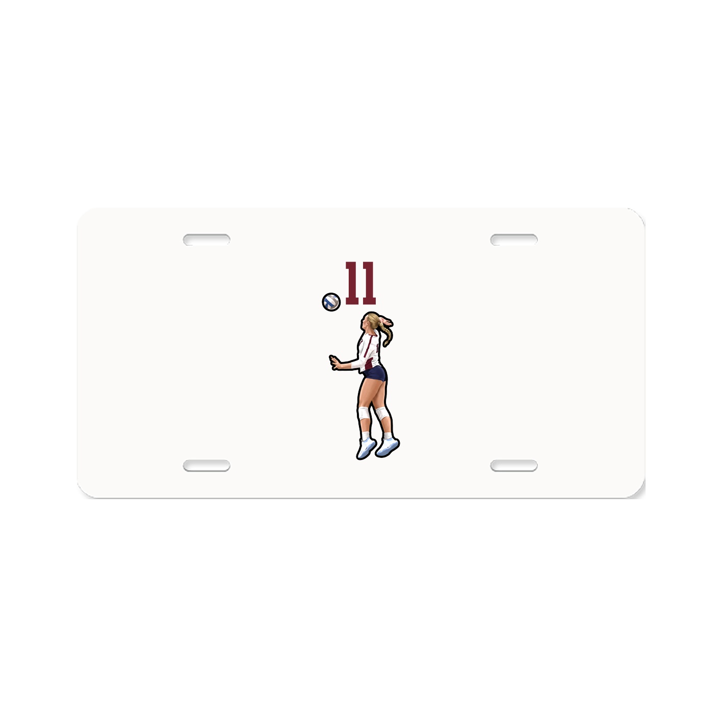 License Plate — Number Top in Classic