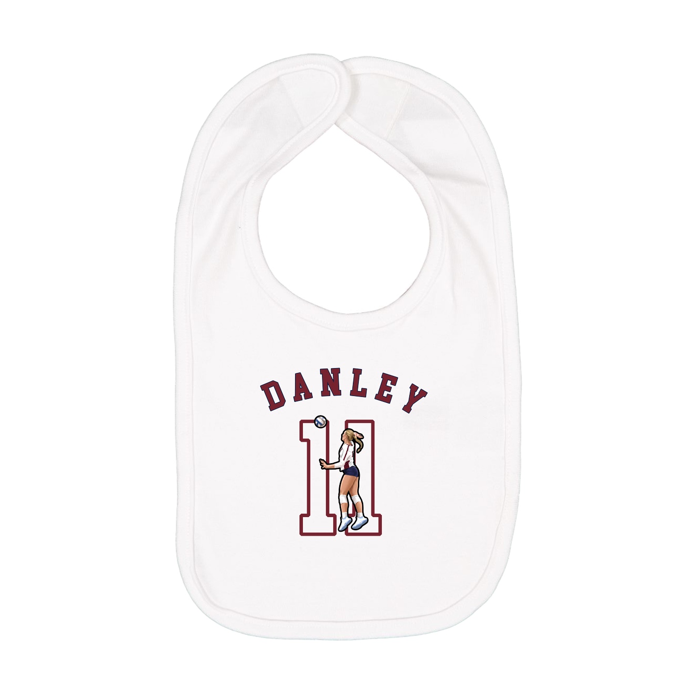 Infant Bib — Shirsey Arch in White