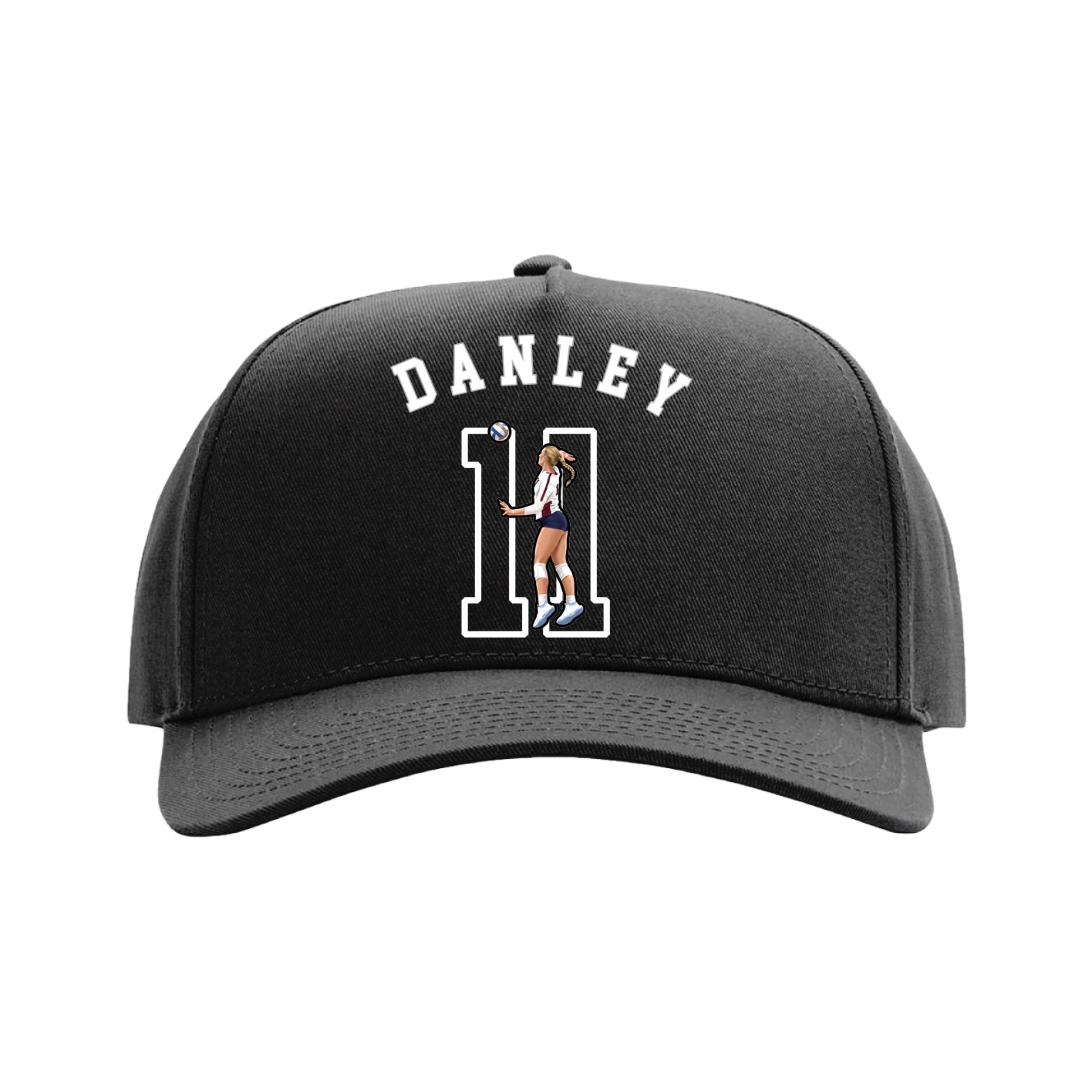 Full Fabric Five-Panel Champ Cap — Shirsey Arch in Black