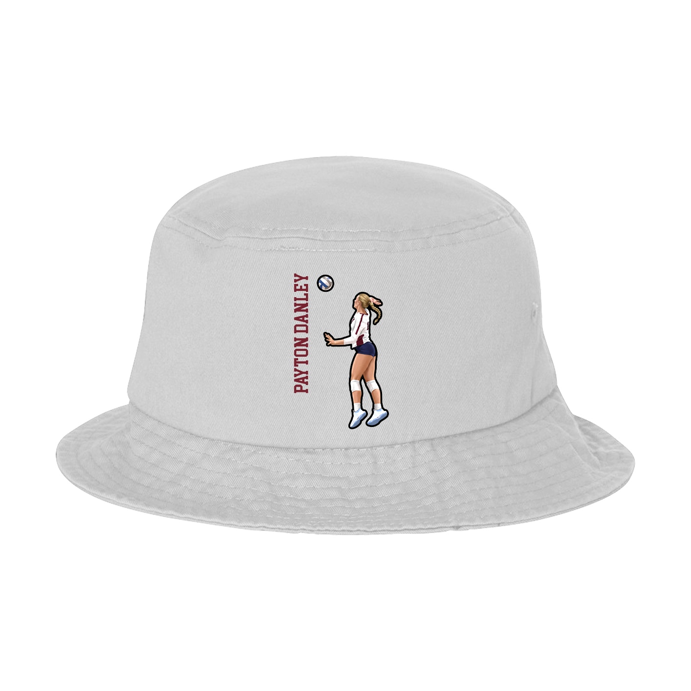 Bucket Cap — Name Vertical in White