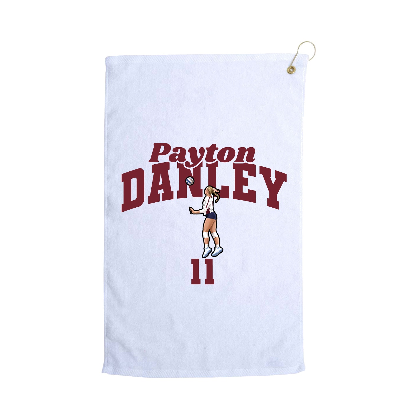 Golf Towel — Signature Arch in White