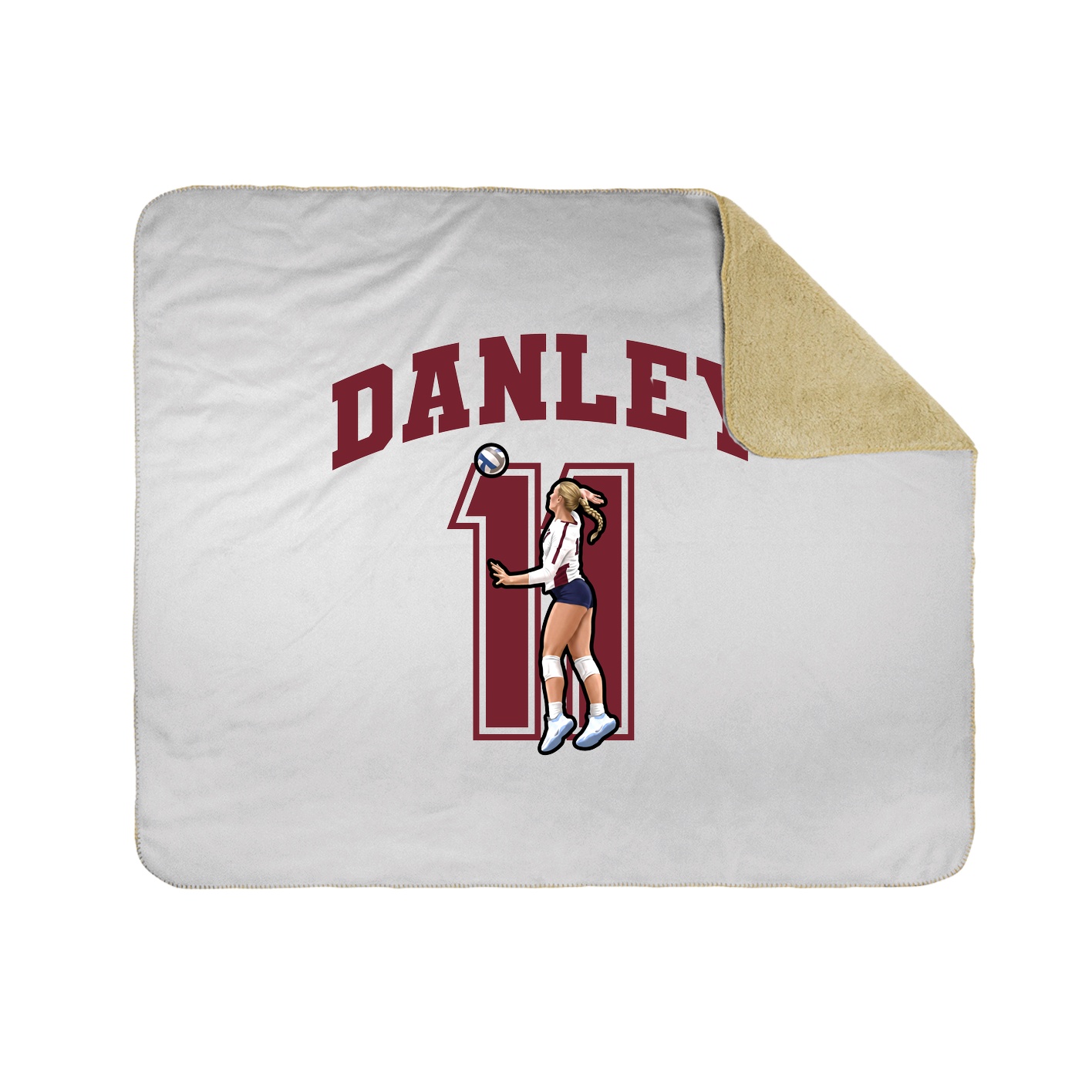 Throw Blanket — Number in White