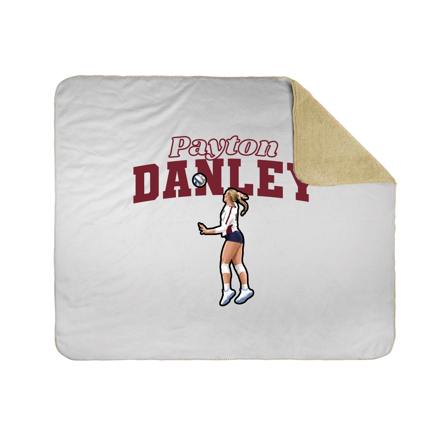 Throw Blanket — Name Arch in White