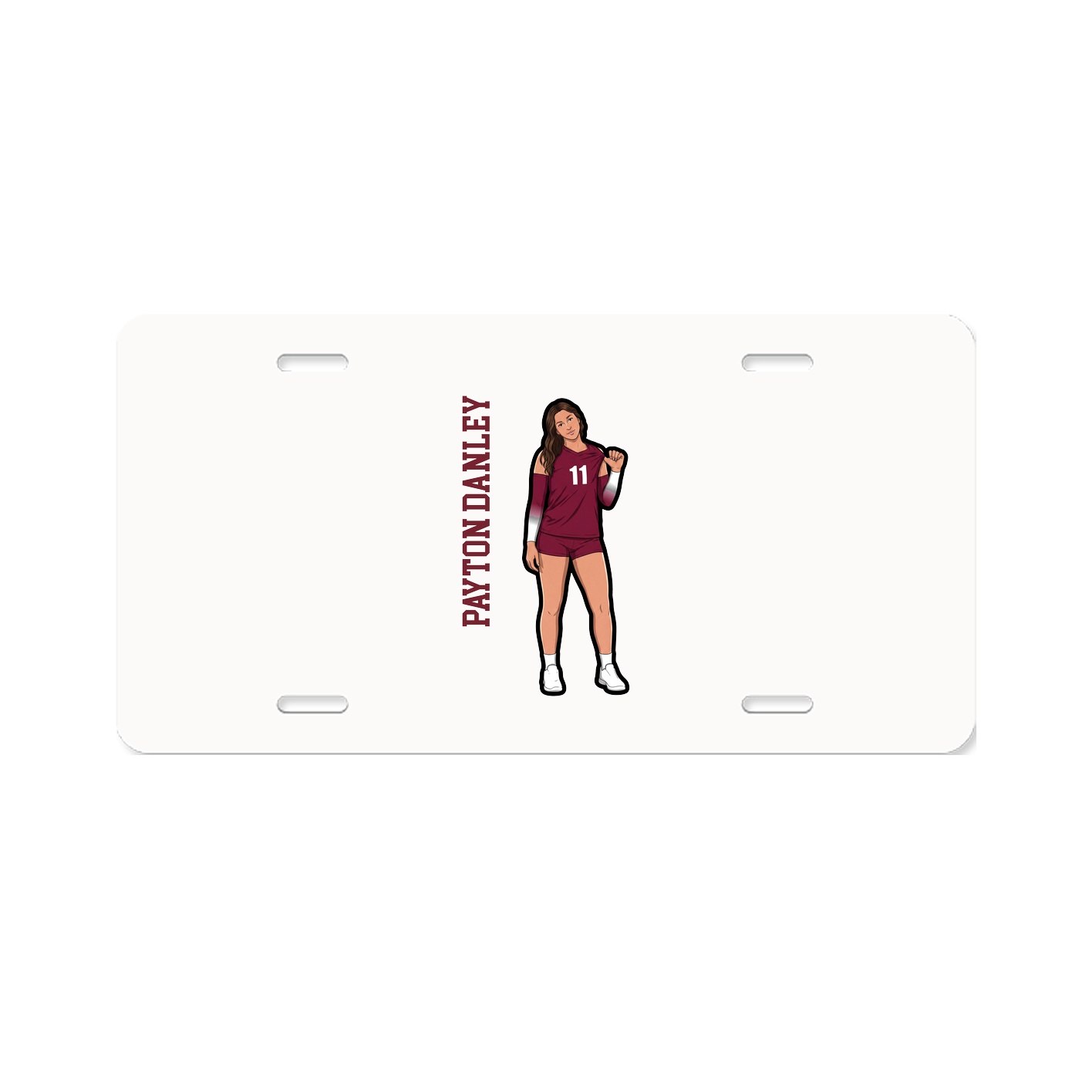 License Plate — Name Vertical in Classic