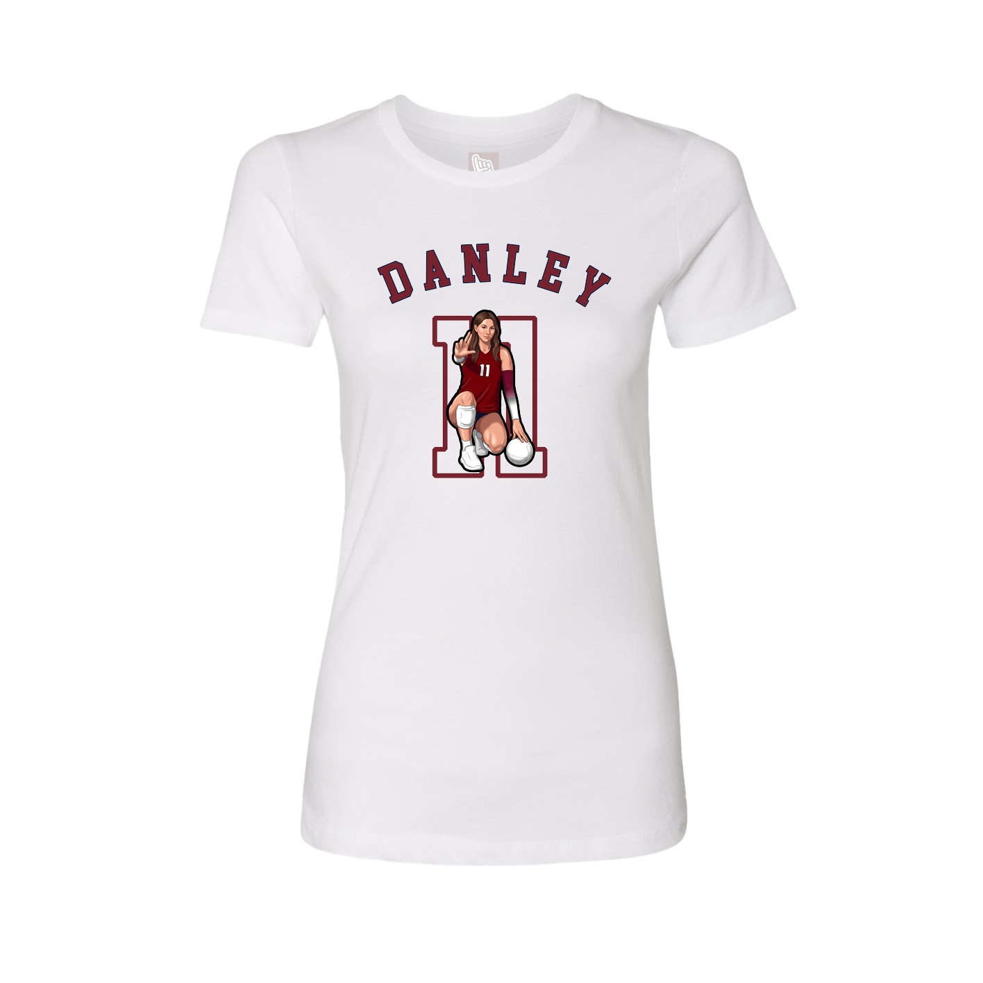 Fitted Women's Tee — Shirsey Arch in White