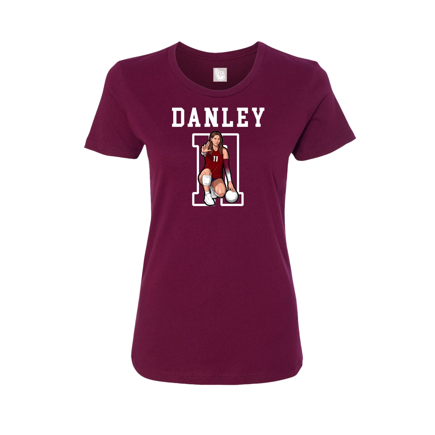 Fitted Women's Tee — Shirsey in Maroon