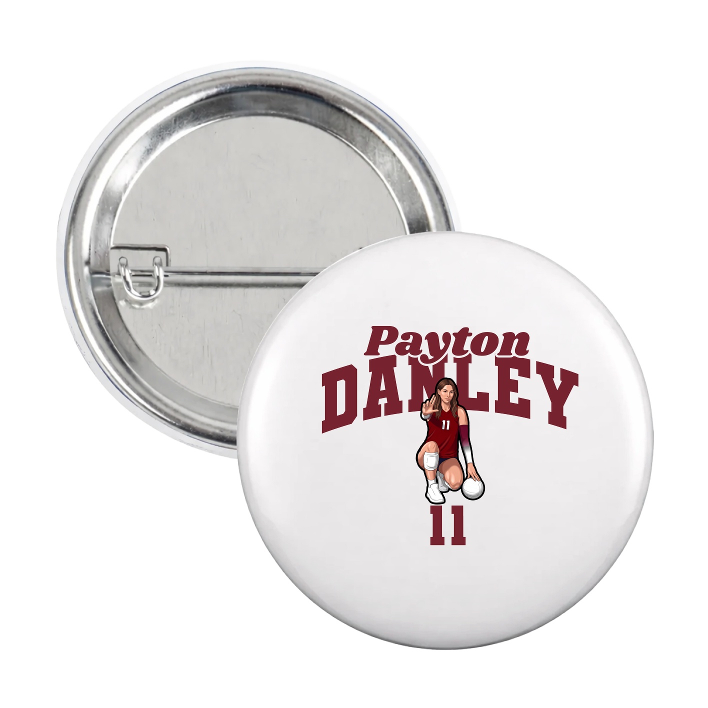 Game Day Button — Signature Arch in White
